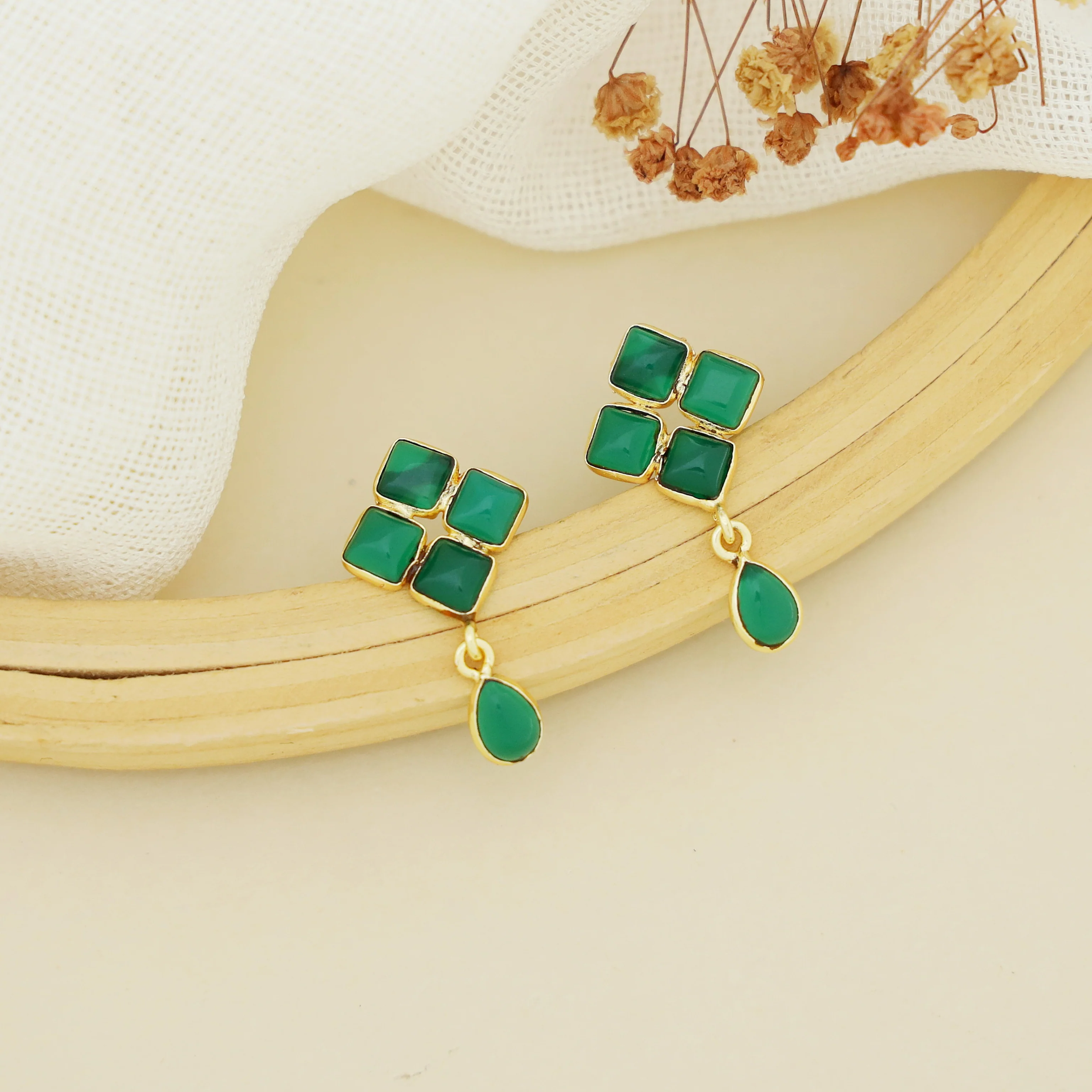 Luciel Square Drop Stud - Image 2