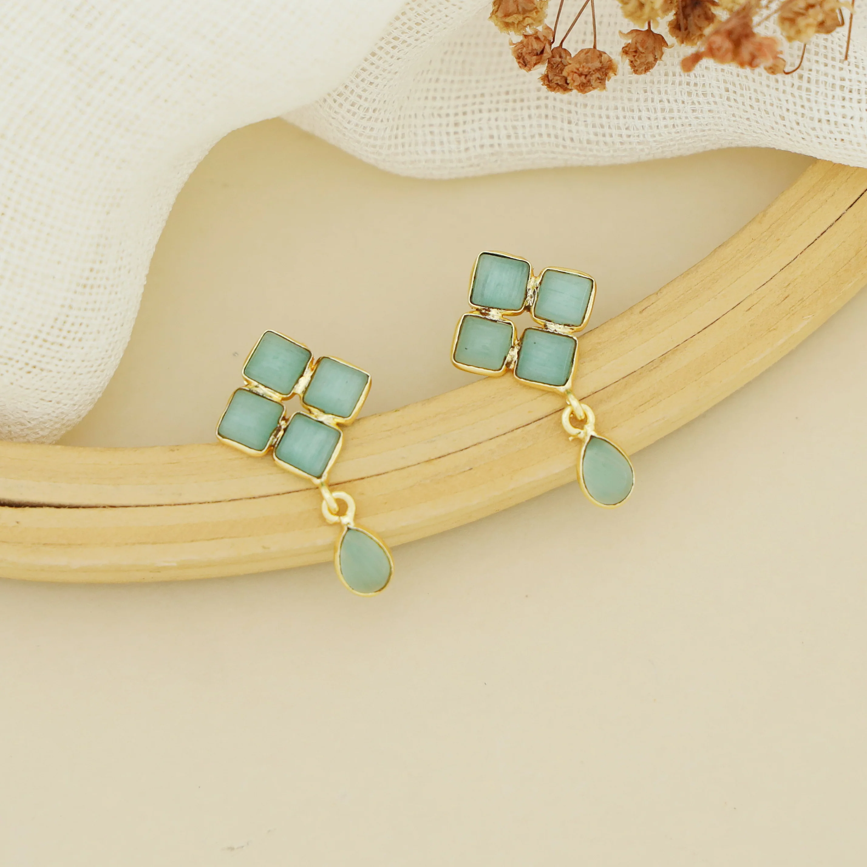 Luciel Square Drop Stud - Image 4