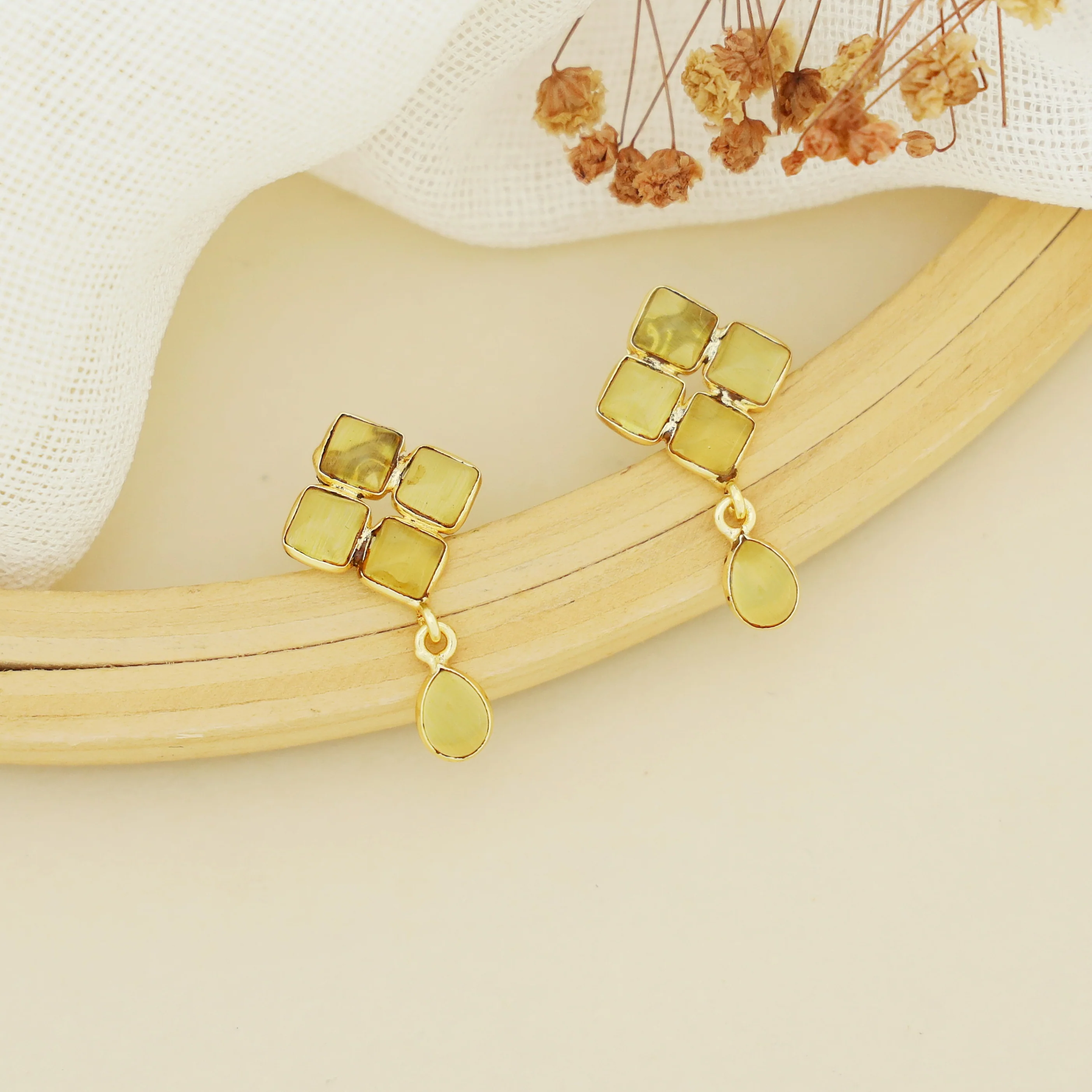Luciel Square Drop Stud - Image 5