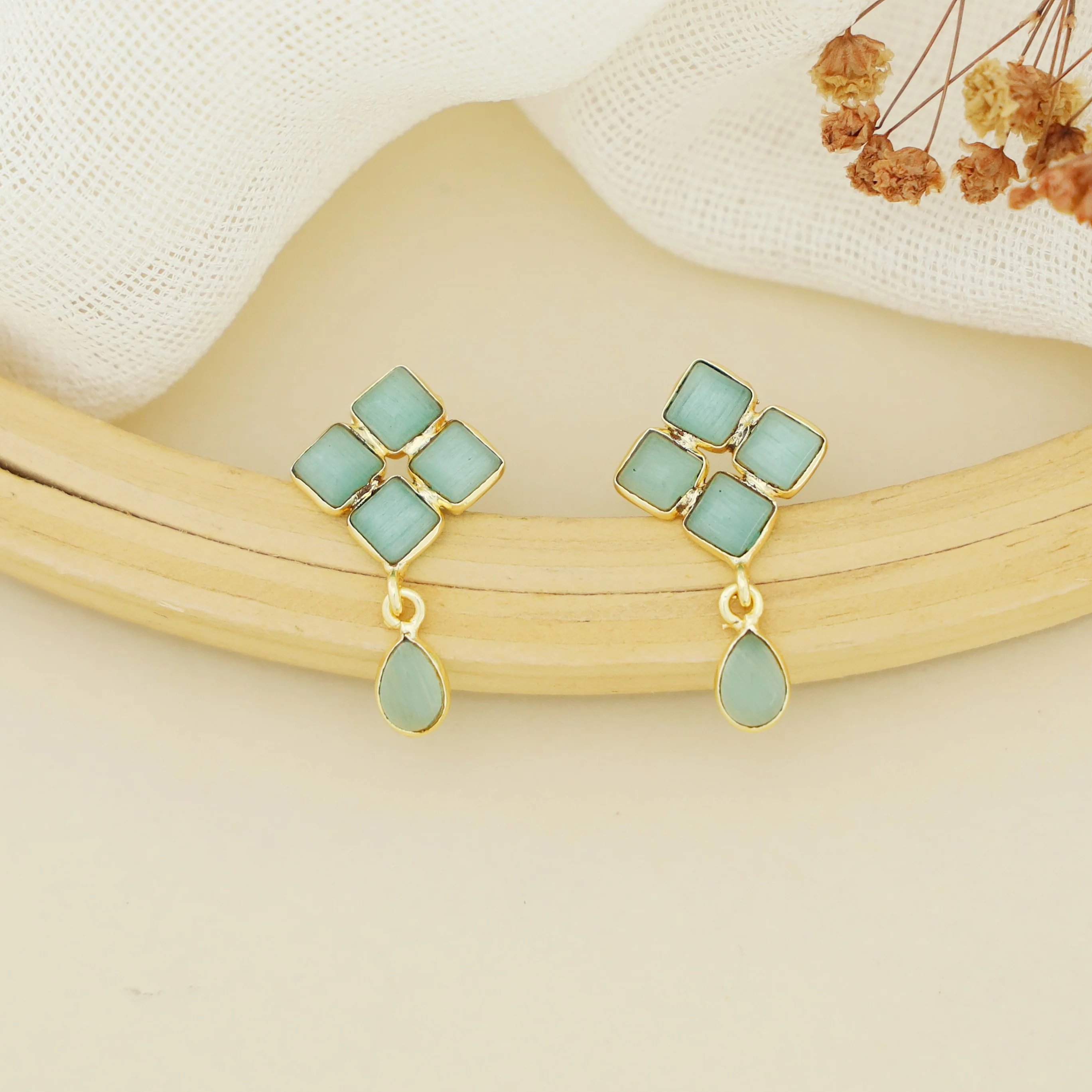 Luciel Square Drop Stud - Image 7