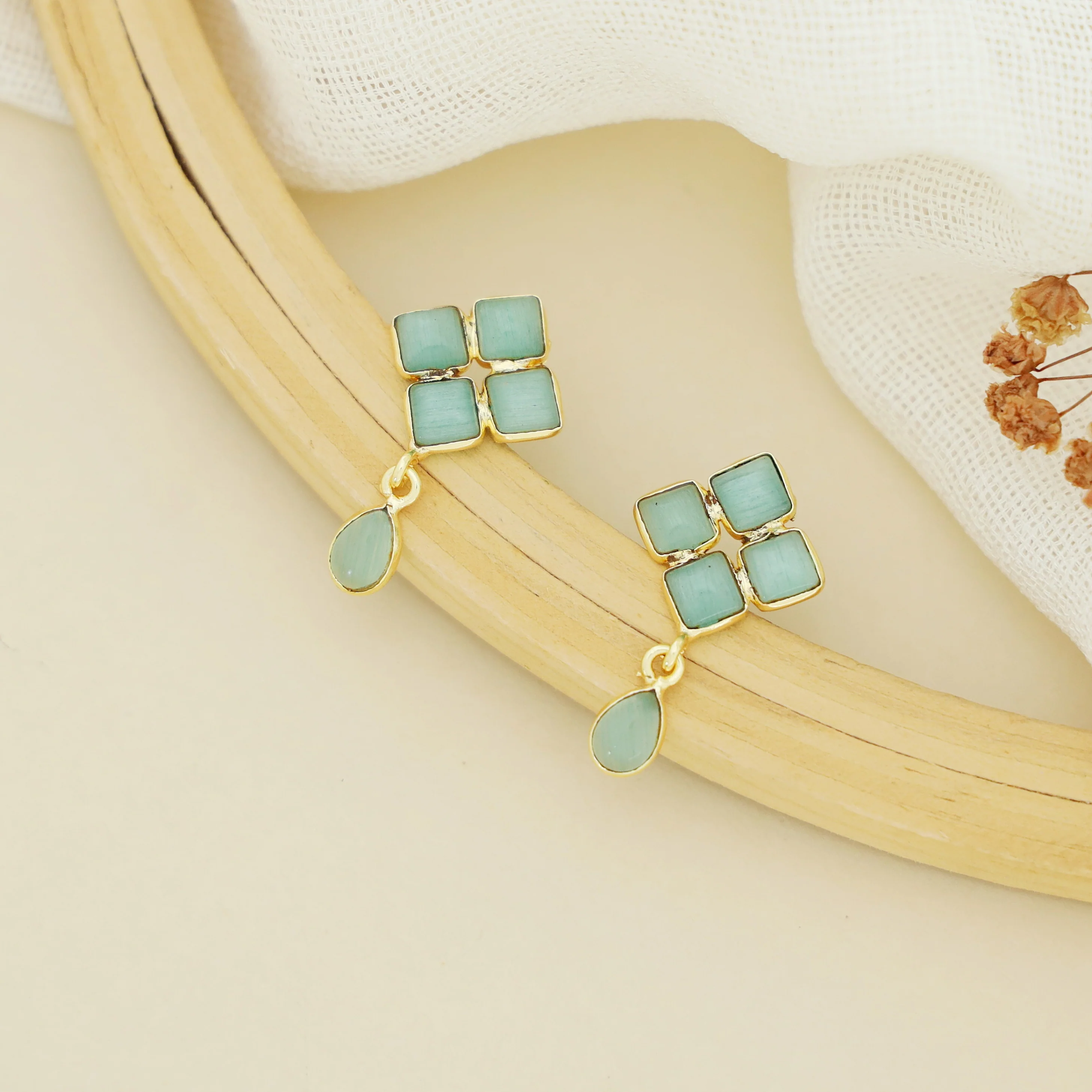 Luciel Square Drop Stud - Image 8