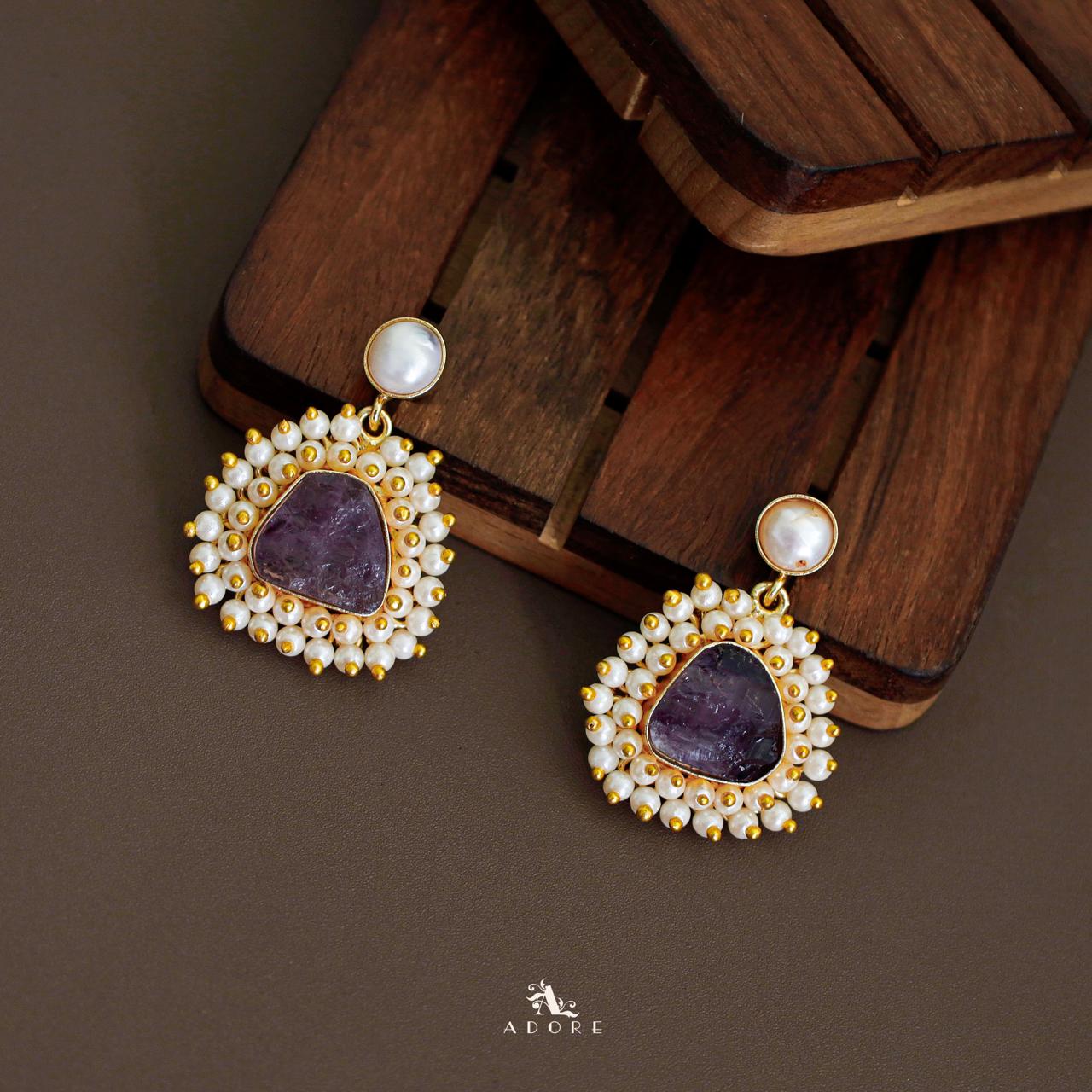 Lydia Raw Stone Pearl Earring - Image 12