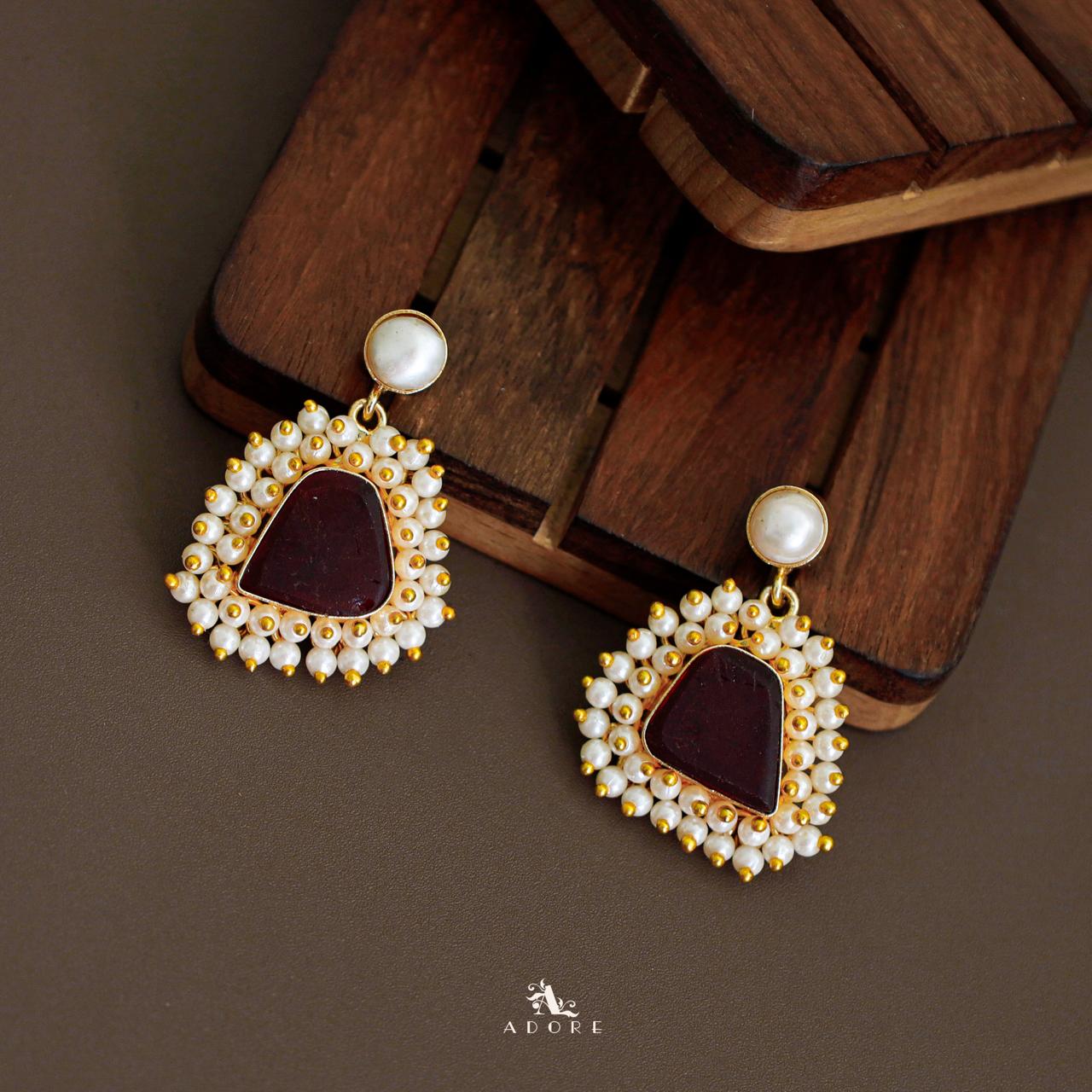 Lydia Raw Stone Pearl Earring - Image 13