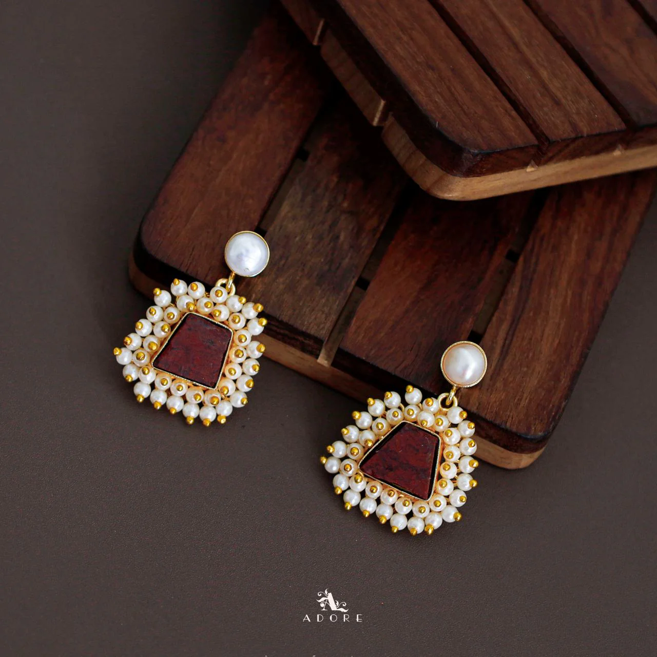 Lydia Raw Stone Pearl Earring - Image 14