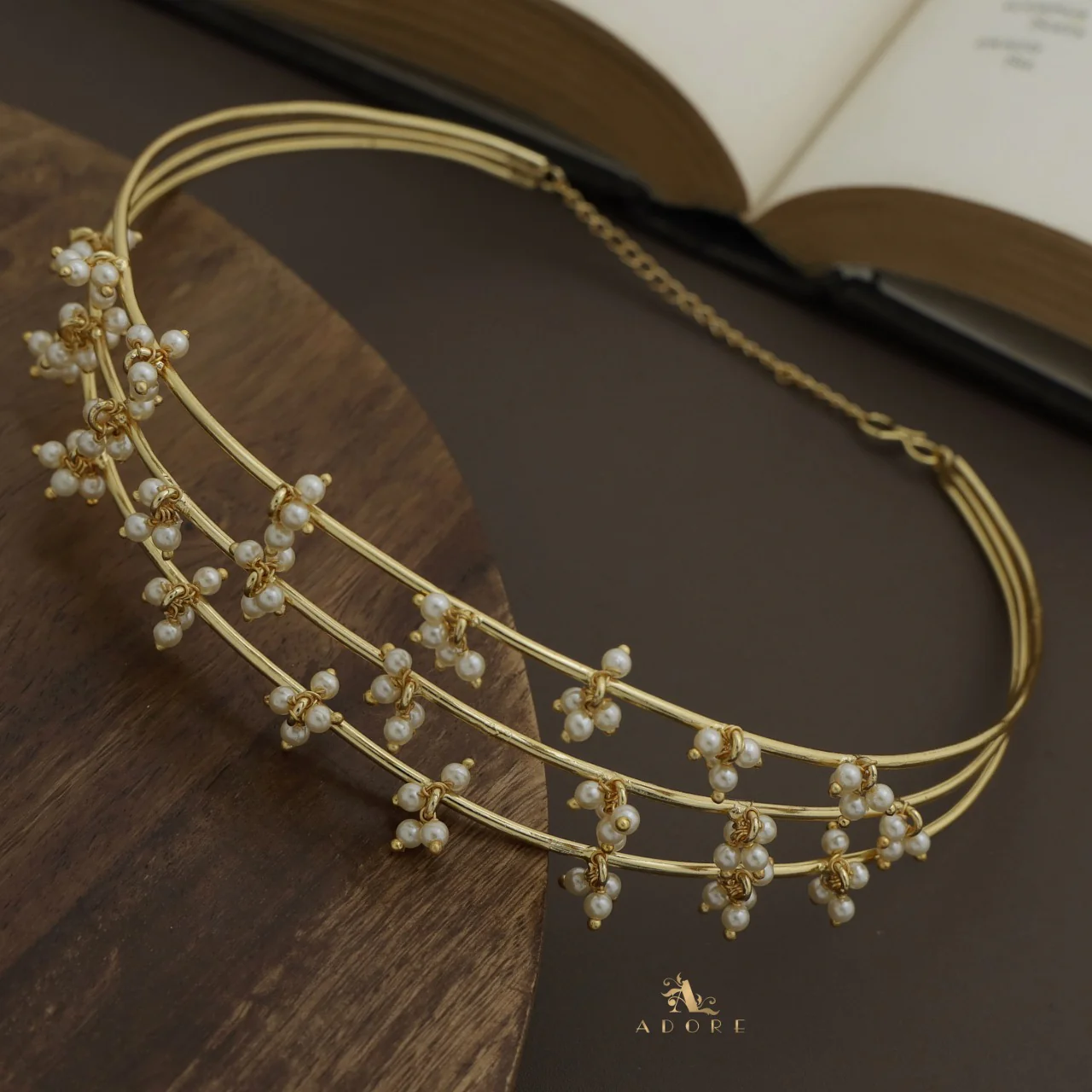 Lysander Pearl 3 Layer Neck Cuff - Image 3