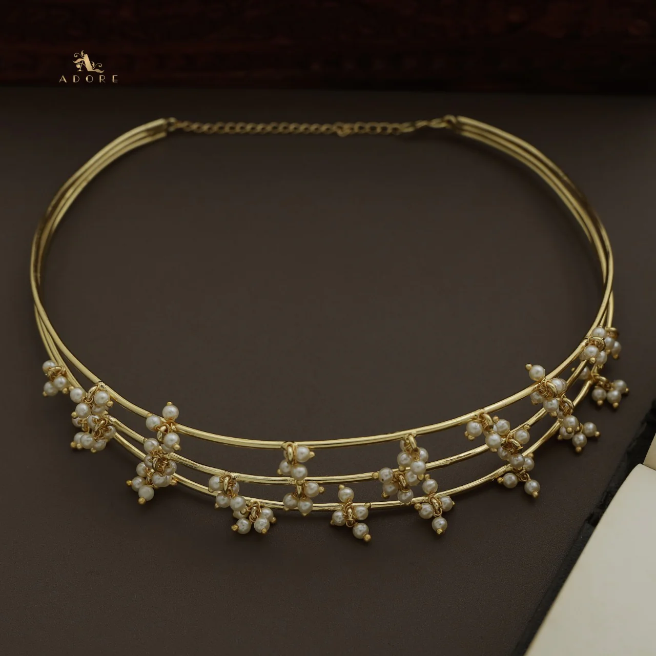 Lysander Pearl 3 Layer Neck Cuff - Image 5