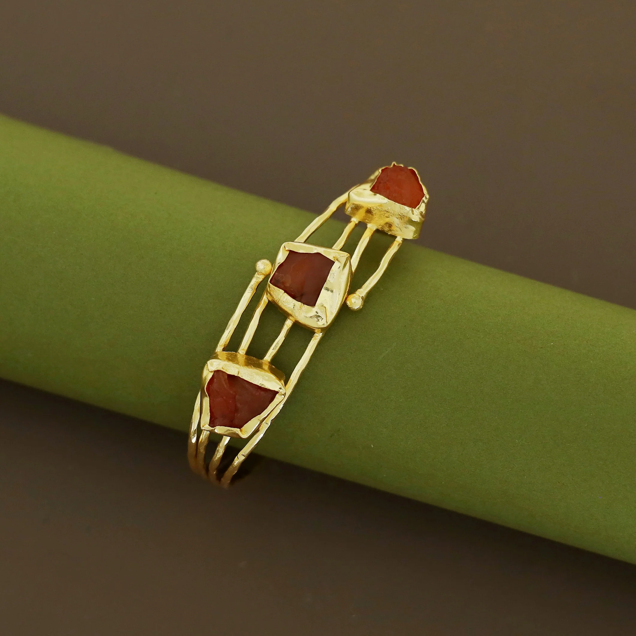 Mable 4 Layer Tri Raw Stone Bangle - Image 6