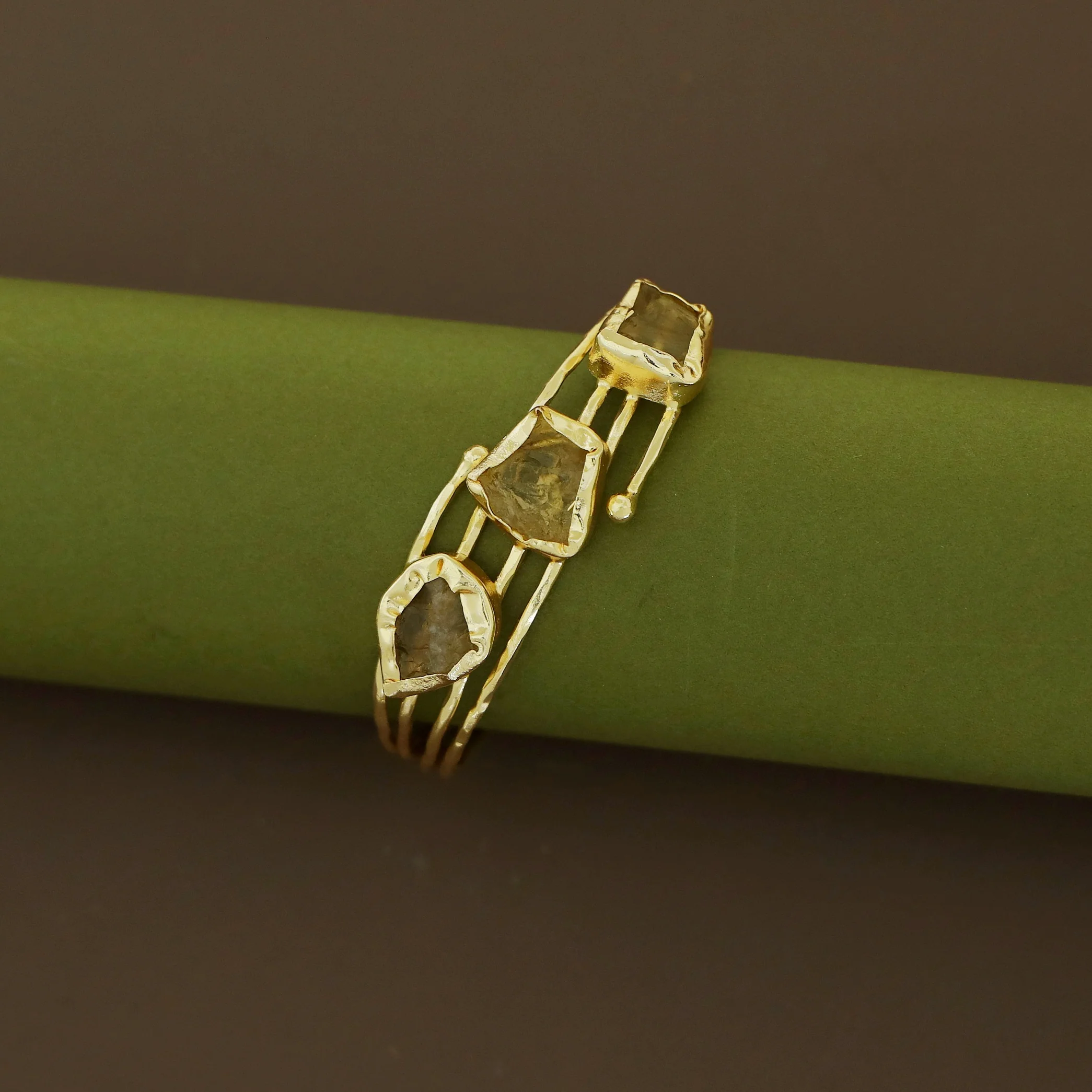 Mable 4 Layer Tri Raw Stone Bangle - Image 8