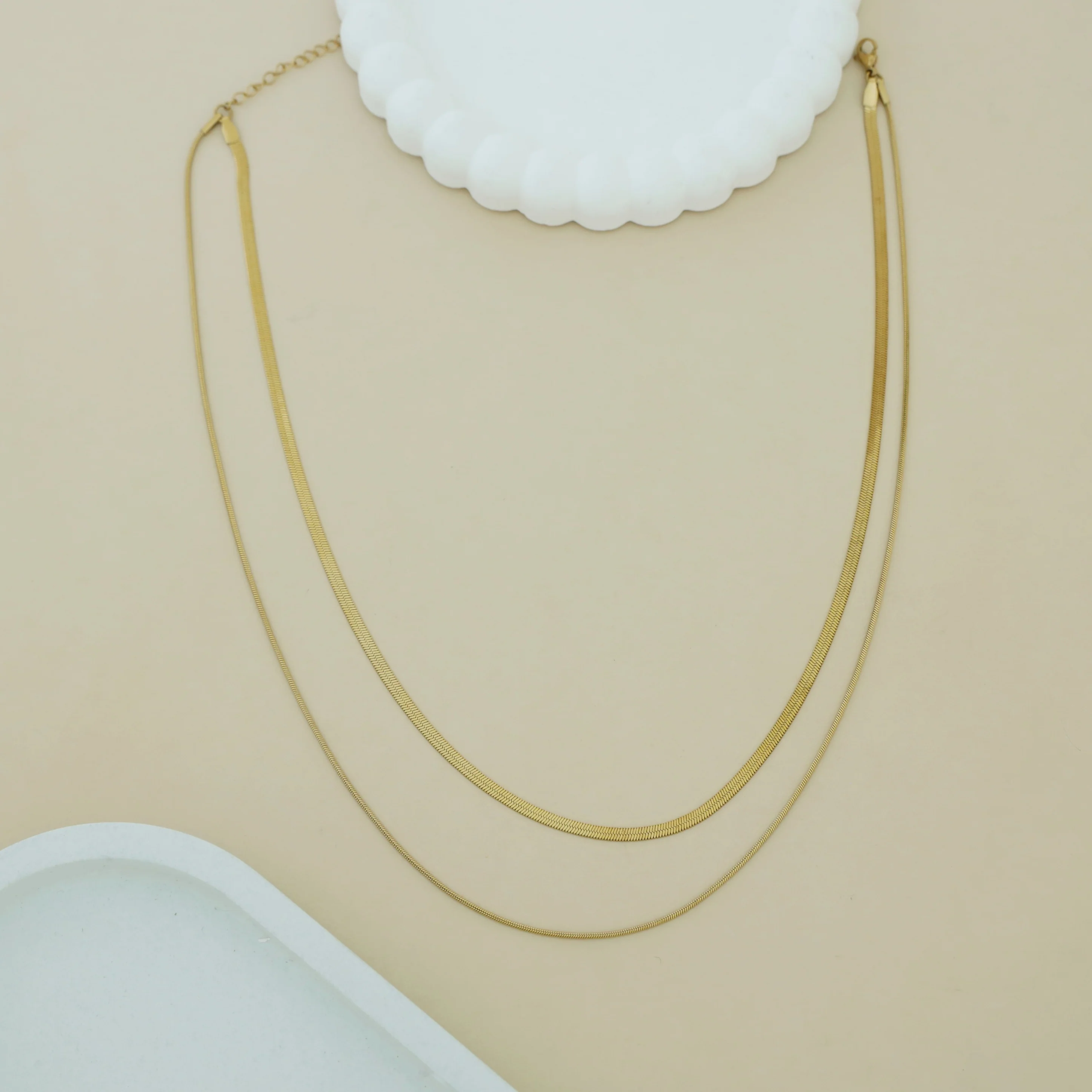 Macceline 2 Layer Snake Chain Neckpiece - Image 3