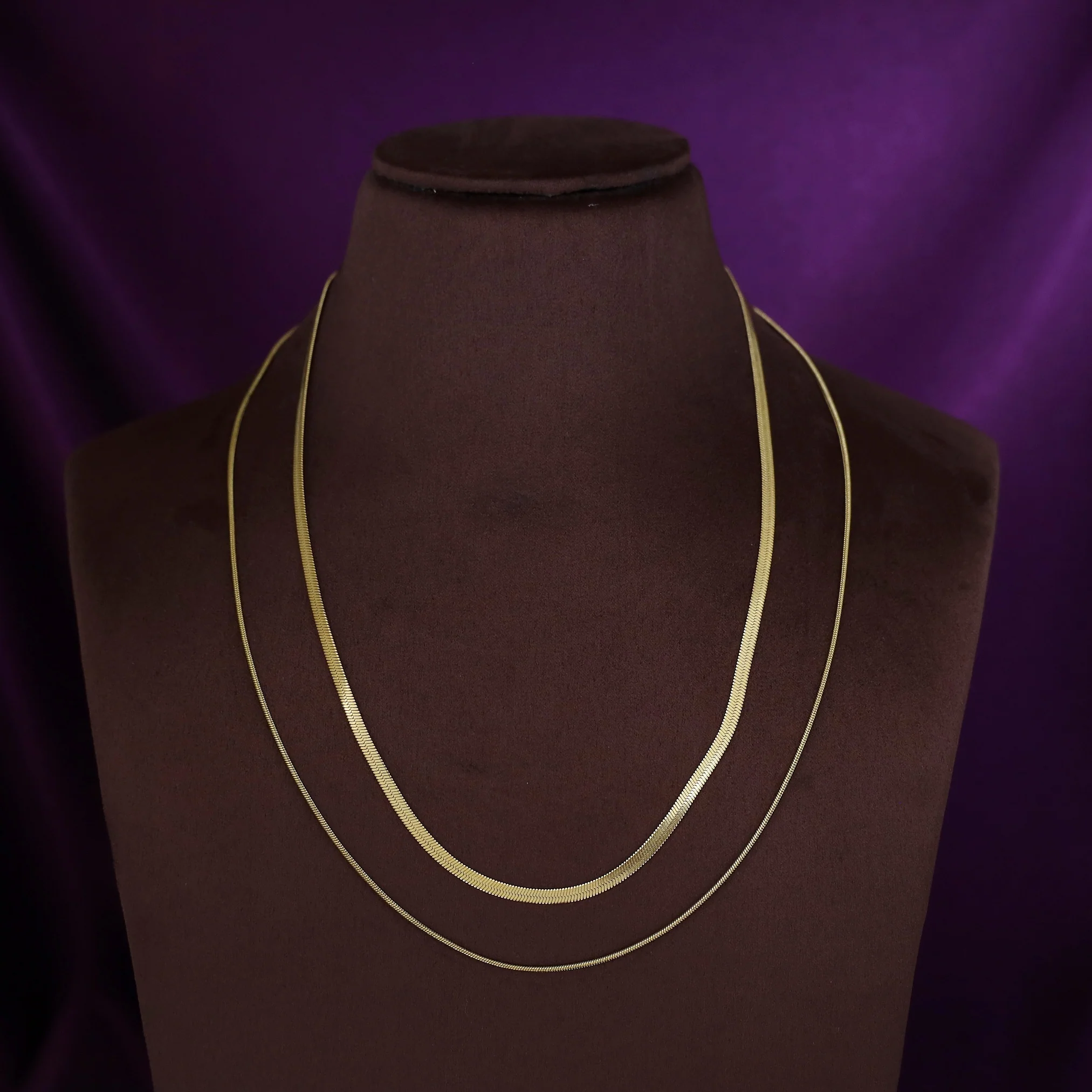 Macceline 2 Layer Snake Chain Neckpiece - Image 4