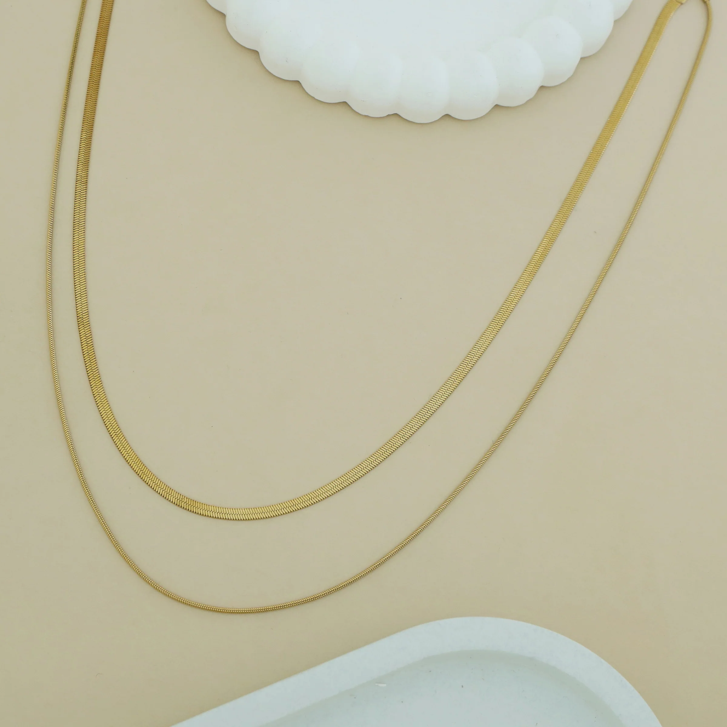 Macceline 2 Layer Snake Chain Neckpiece - Image 5
