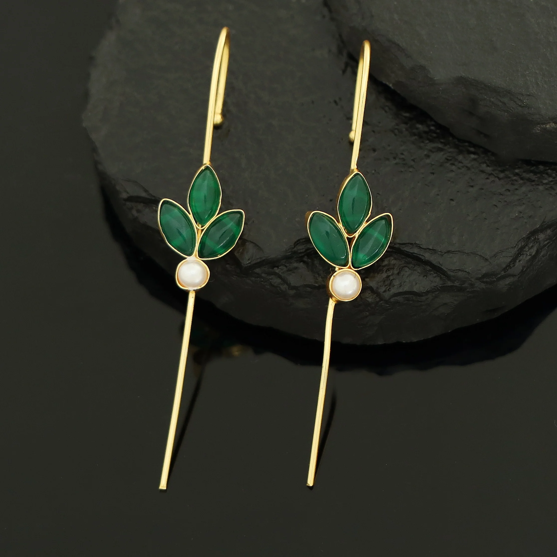Madhukasa Tri Leaf Pearl Ear-Cuff (Set Of 2) - Image 16