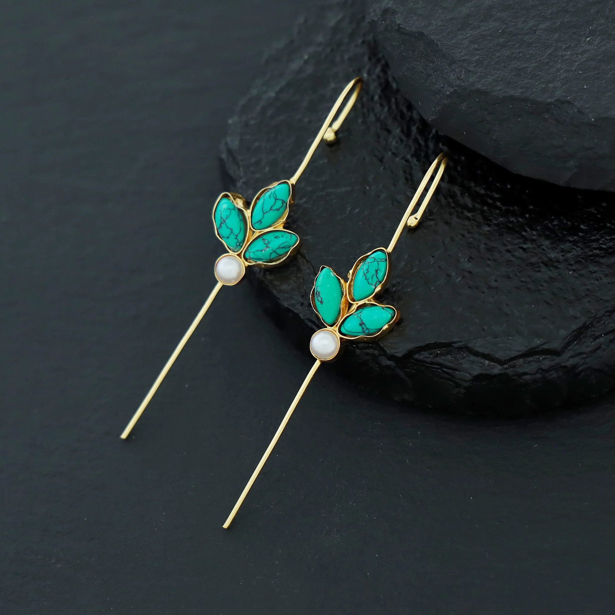 Madhukasa Tri Leaf Pearl Ear-Cuff (Set Of 2) - Image 19