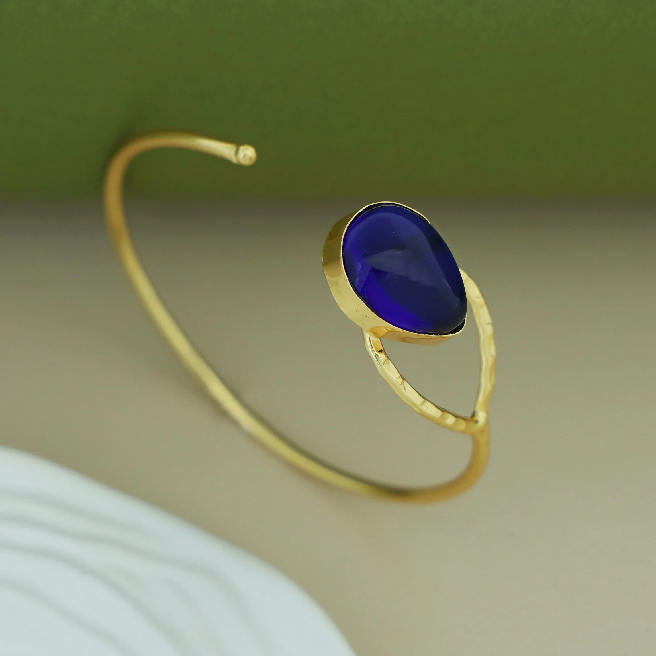 Madhurima Golden Glossy Drop Bangle - Image 2
