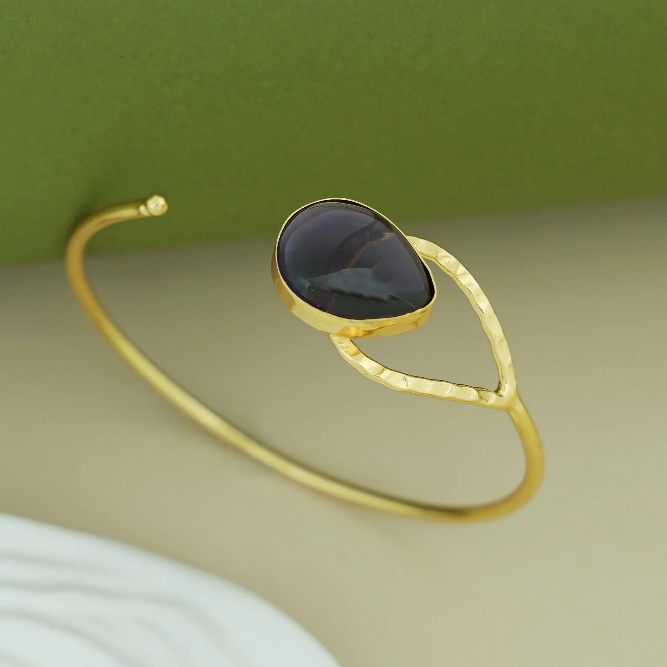 Madhurima Golden Glossy Drop Bangle - Image 4