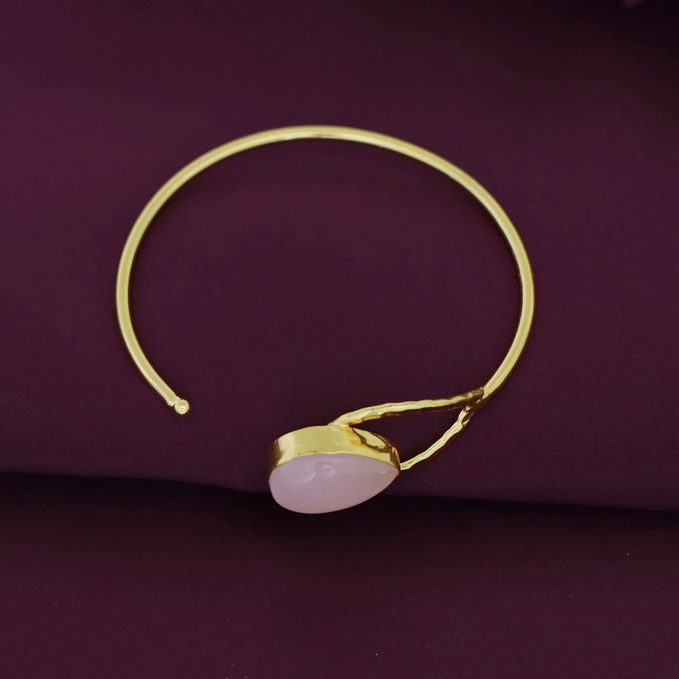 Madhurima Golden Glossy Drop Bangle - Image 7