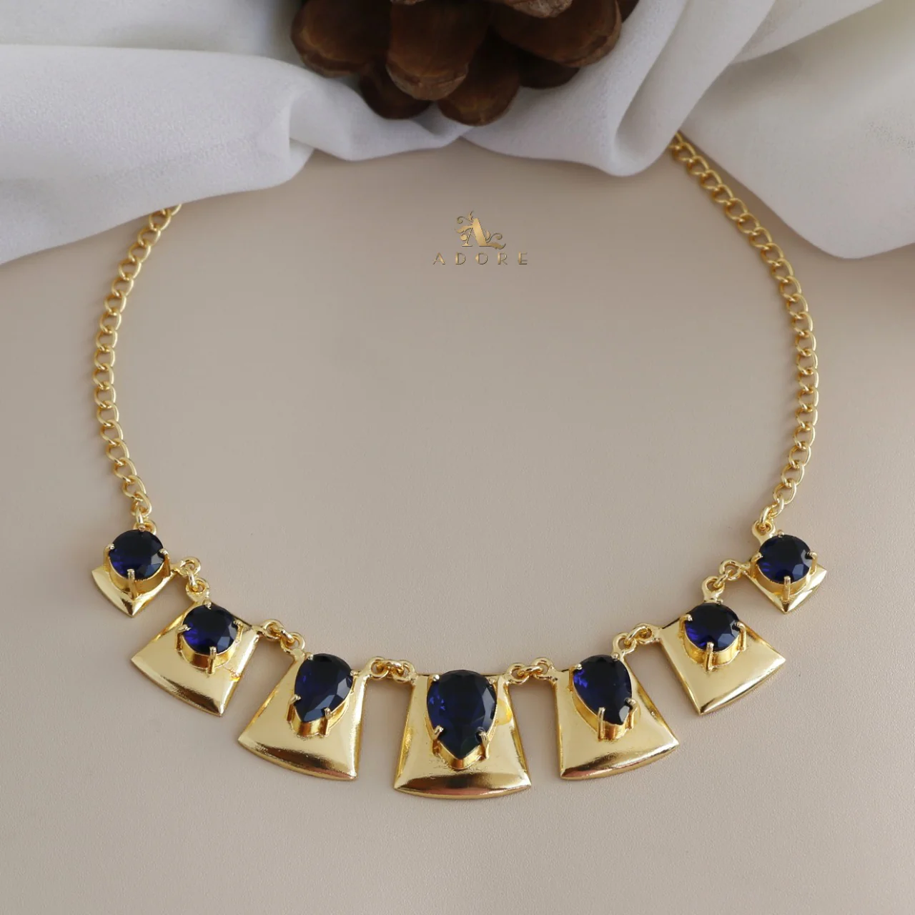 Madrigal Golden Glossy Neckpiece - Image 15