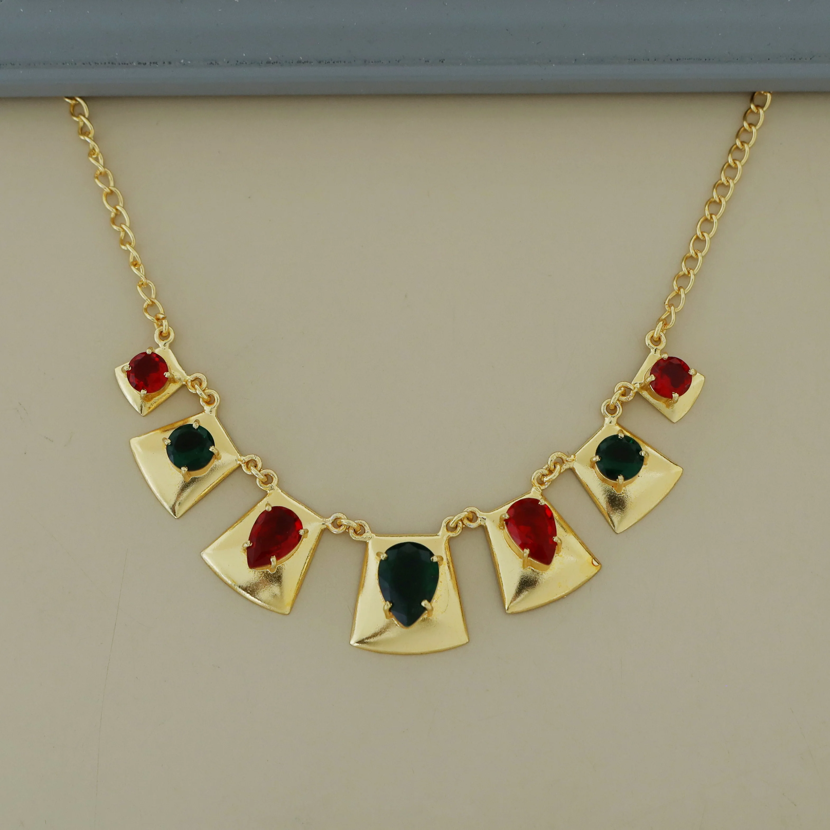Madrigal Golden Glossy Neckpiece - Image 4