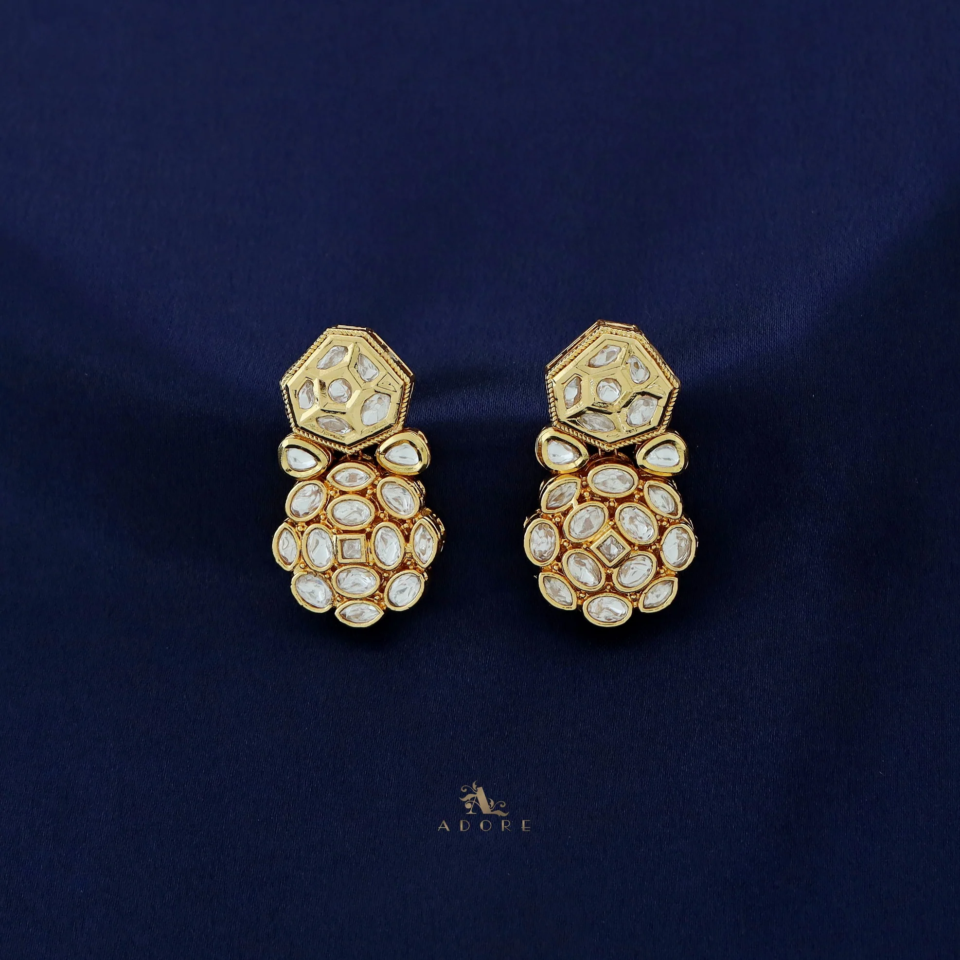 Premium Magdalen Kundan Neckpiece With Earring + TIkka - Image 4