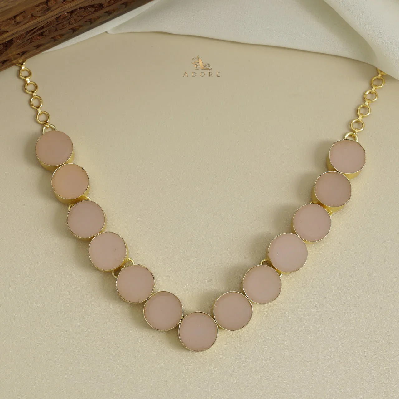 Mahila Round Raw Stone Neckpiece (Colour Options) - Image 13