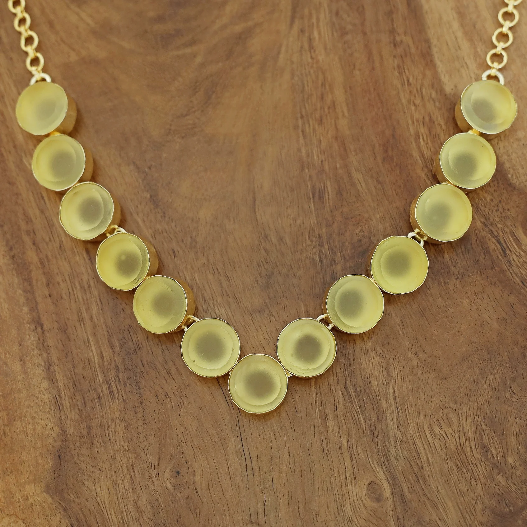 Mahila Round Raw Stone Neckpiece (Colour Options) - Image 25