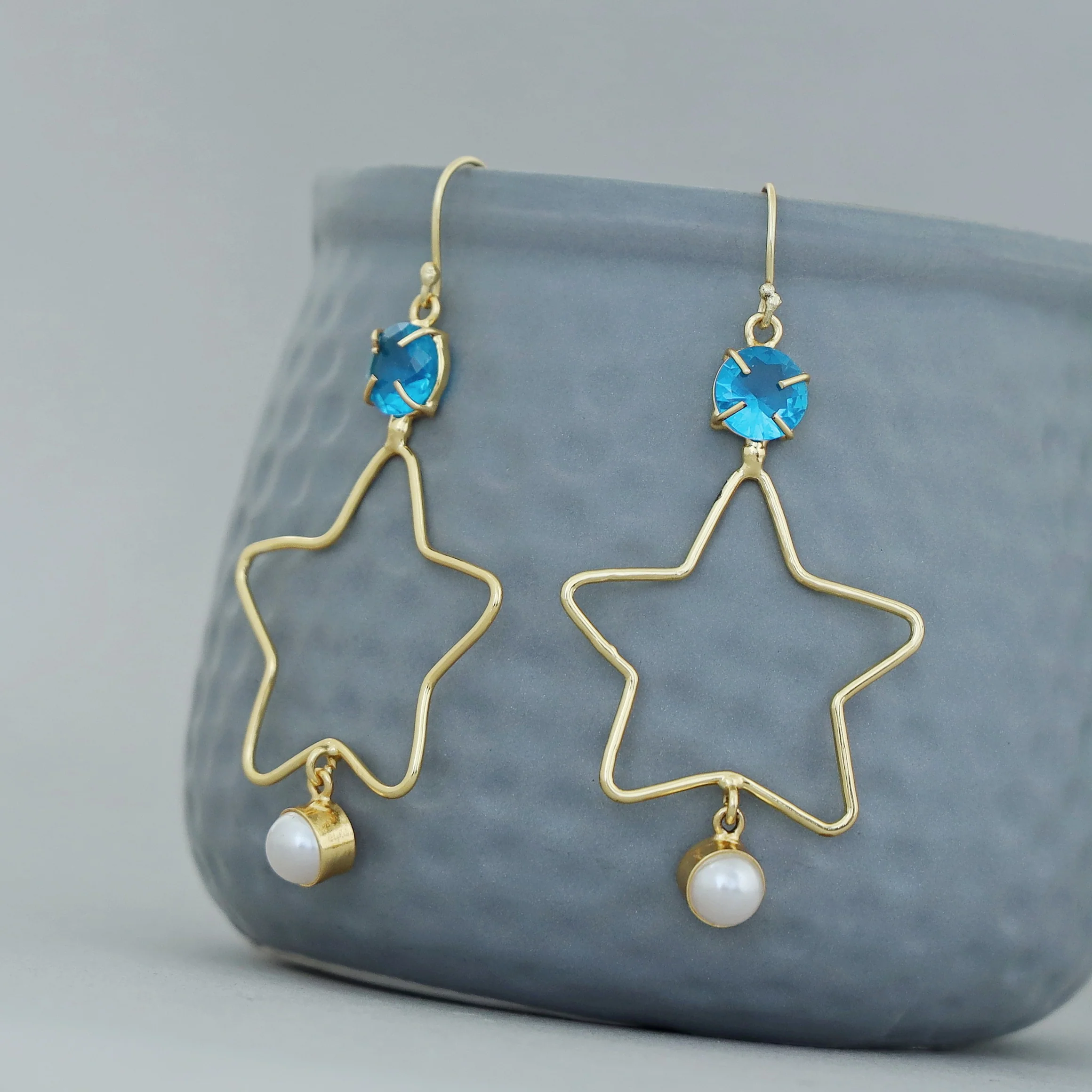 Malini Golden Star Glossy Pearl Drop - Image 8