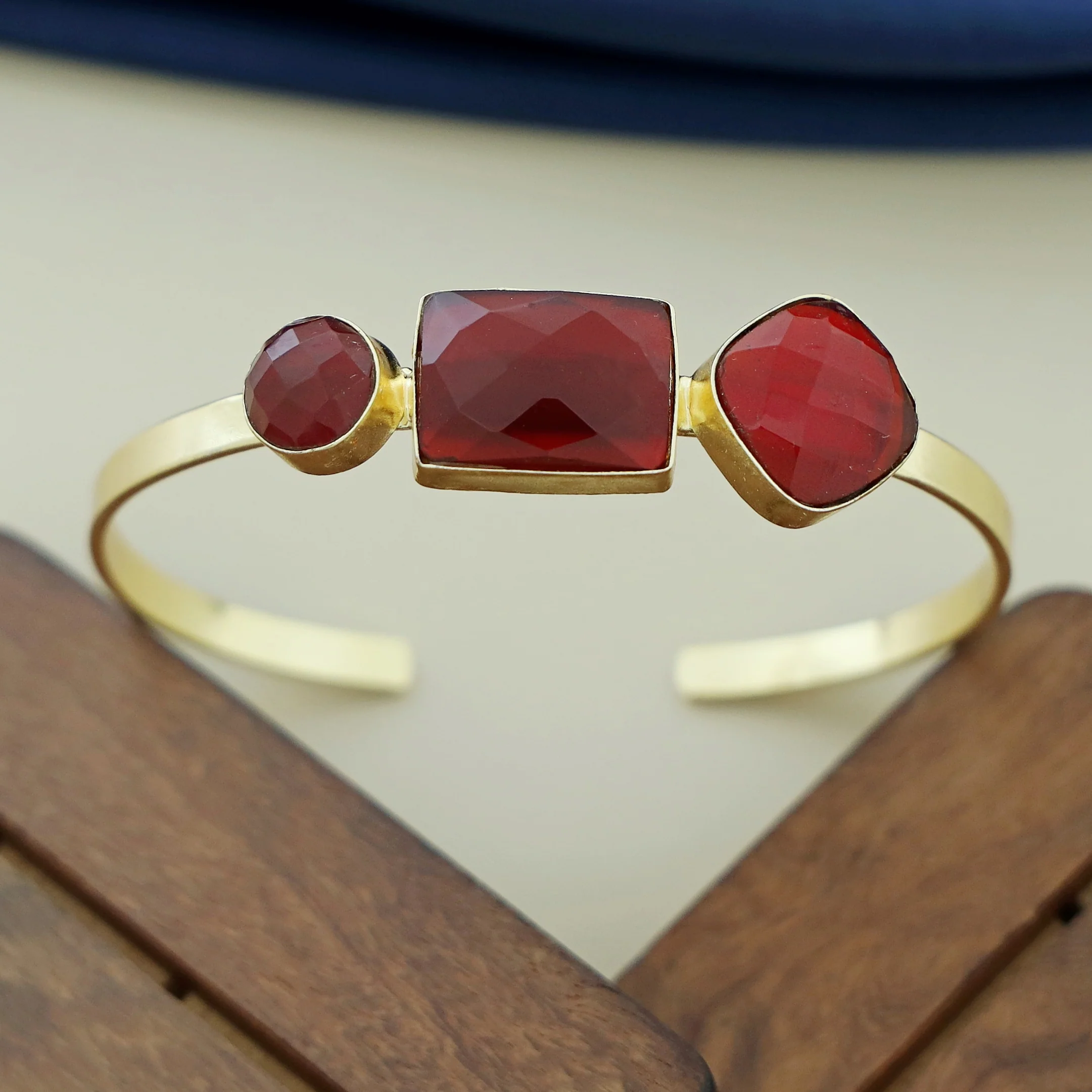 Manasi Multi Shape Tri Glossy Bangle - Image 5