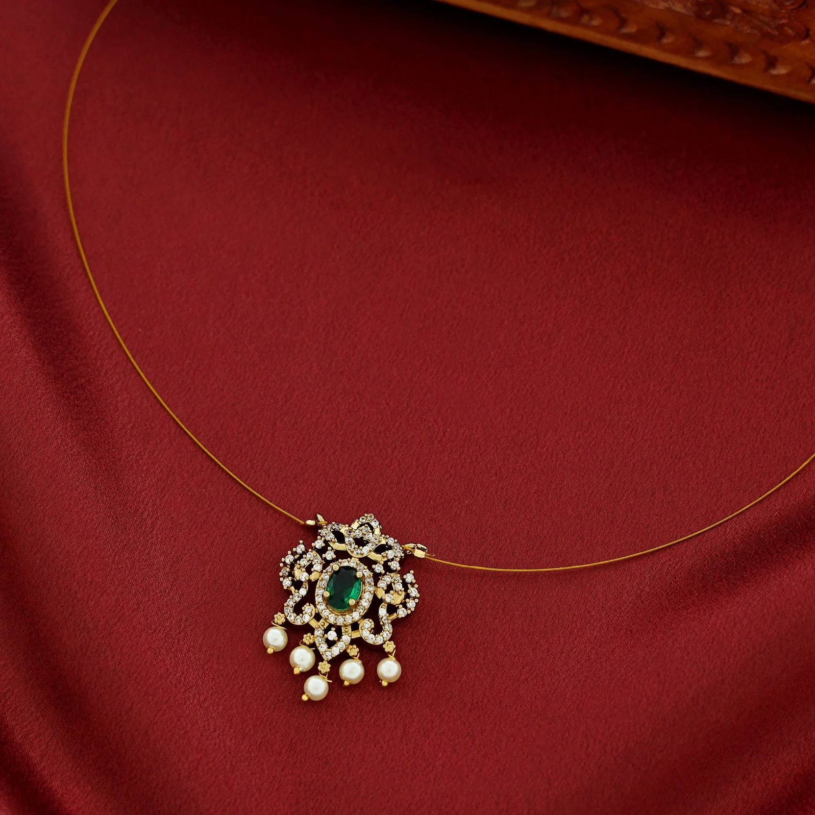 Manya AD Stone Pearl String Neckpiece - Image 10
