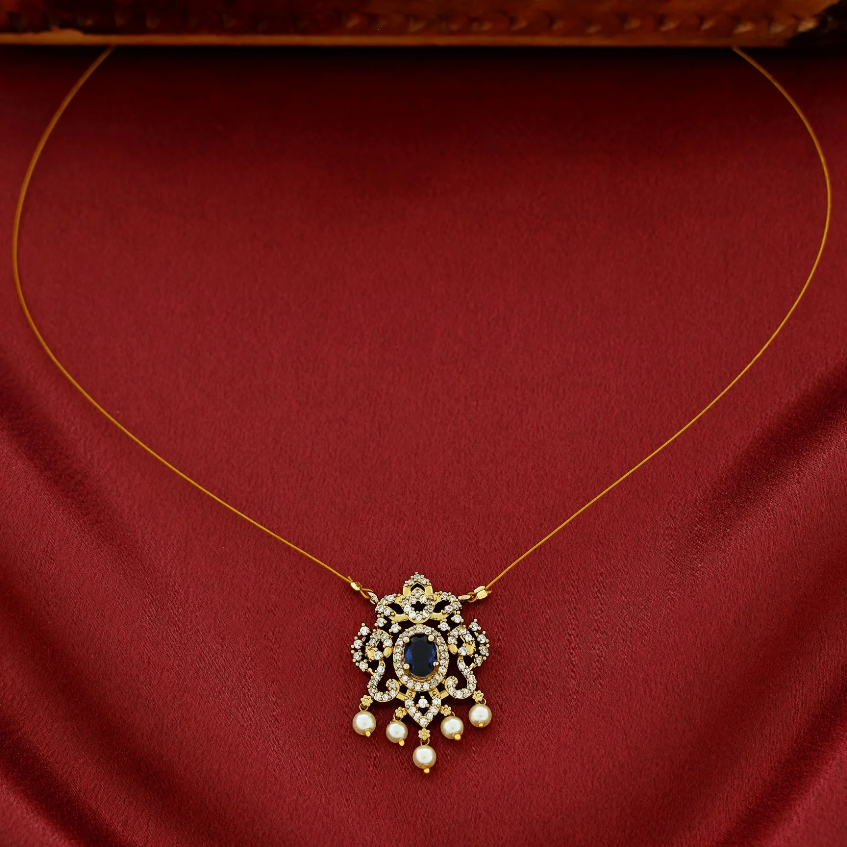 Manya AD Stone Pearl String Neckpiece - Image 6