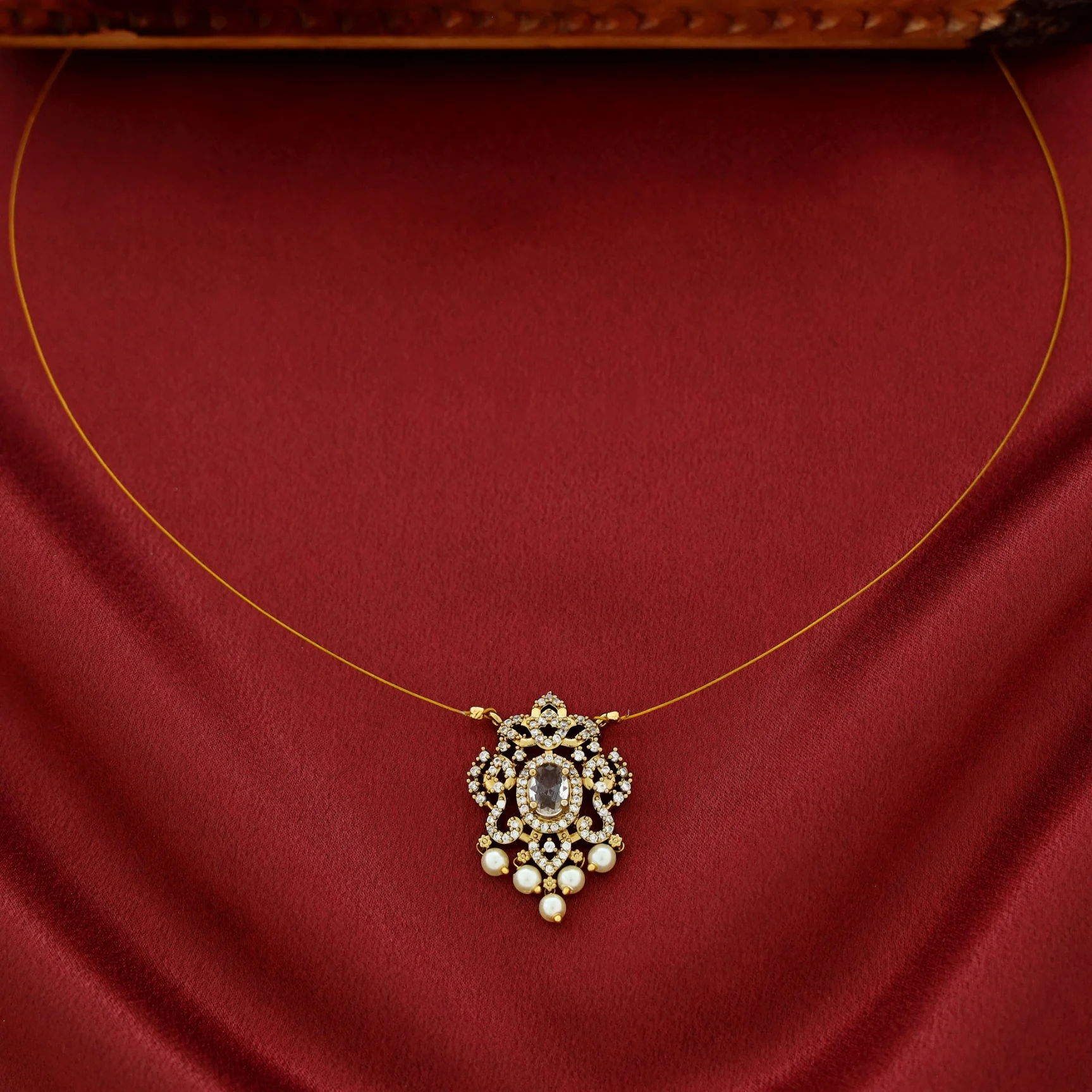 Manya AD Stone Pearl String Neckpiece - Image 8