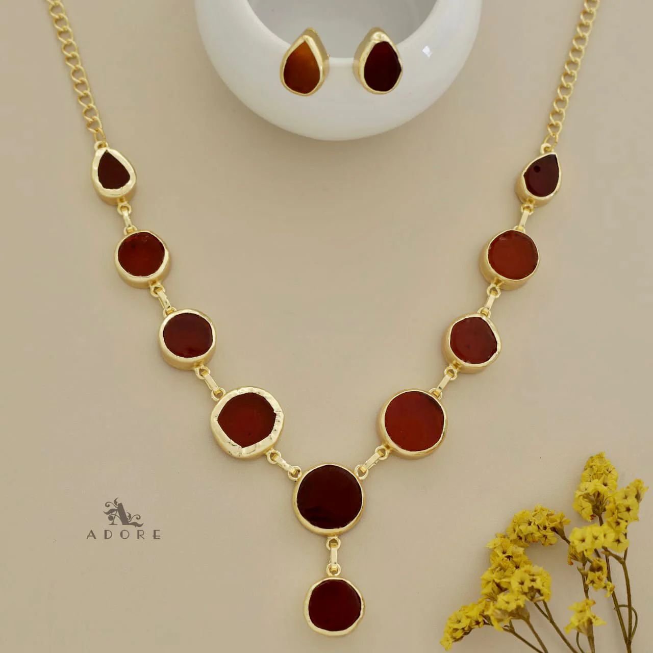 Marleigh Raw Stone Neckpiece With Stud - Image 12
