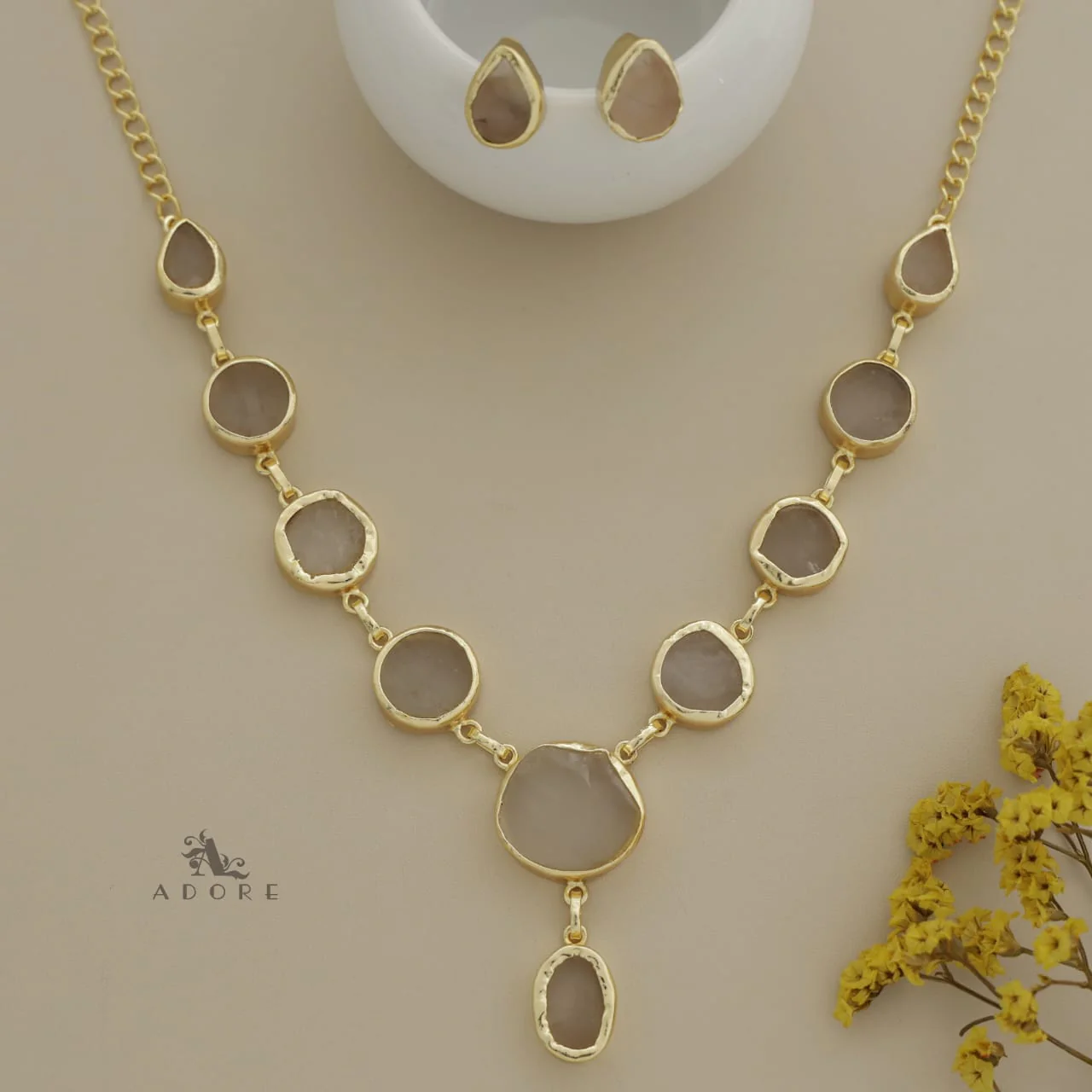 Marleigh Raw Stone Neckpiece With Stud - Image 13