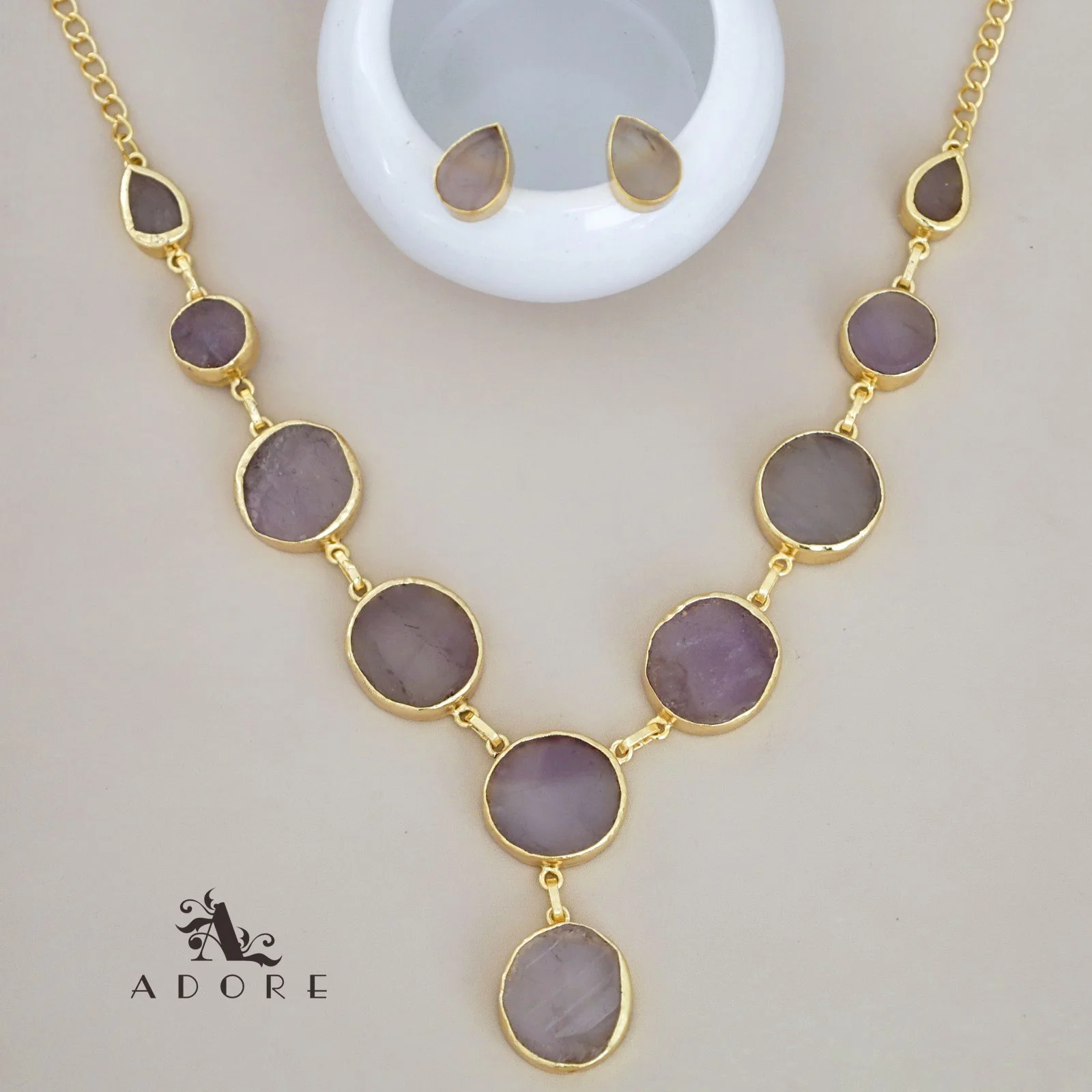 Marleigh Raw Stone Neckpiece With Stud - Image 21