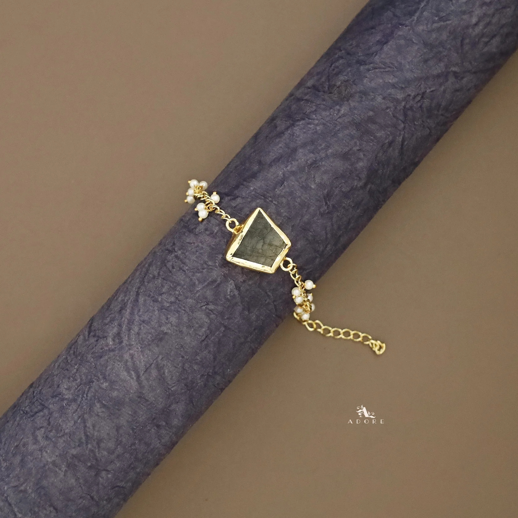 Marsha Raw Stone Pearl Bracelet - Image 2