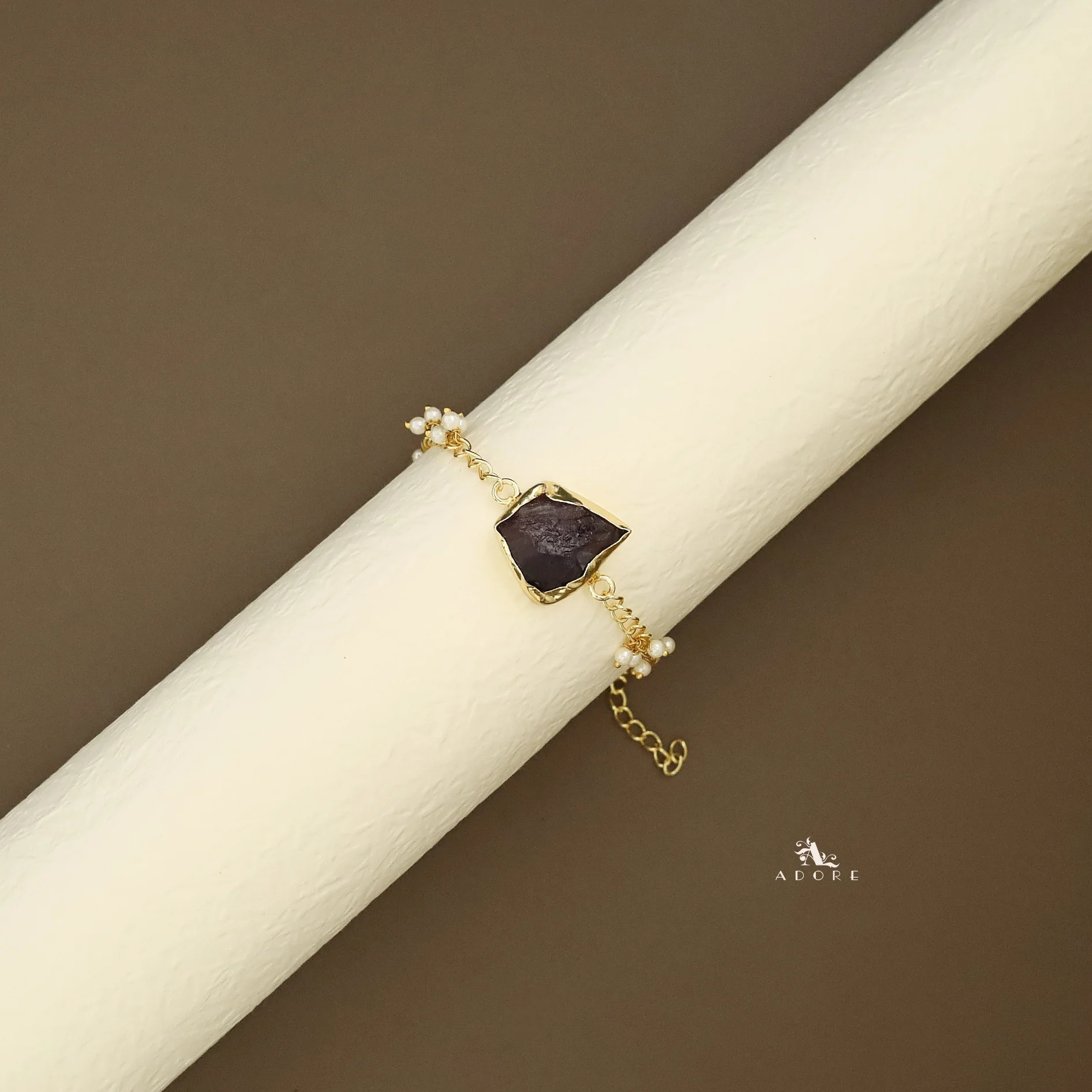 Marsha Raw Stone Pearl Bracelet - Image 3