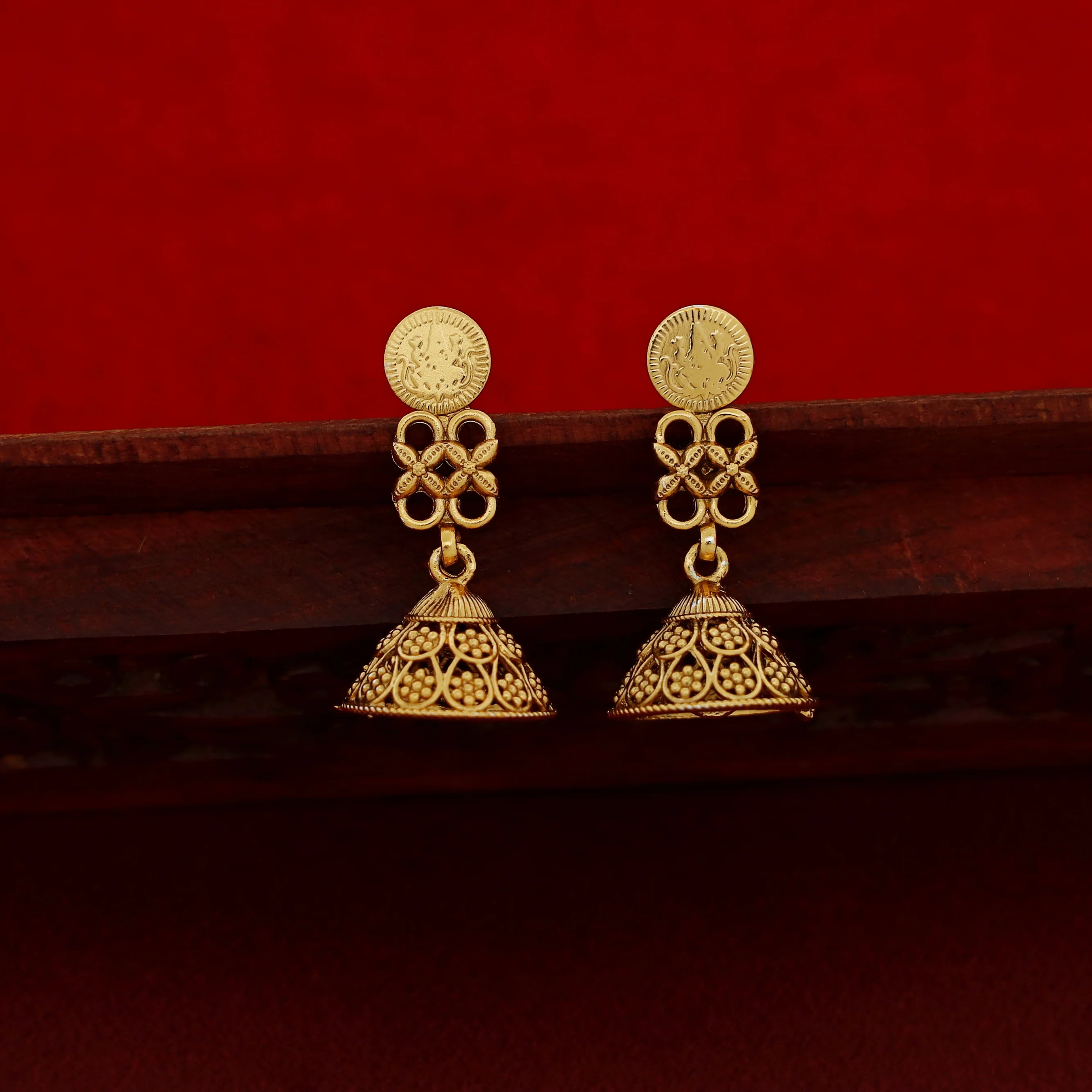 Matangi Kemp Stone Kashi Haram With Earring - Image 5