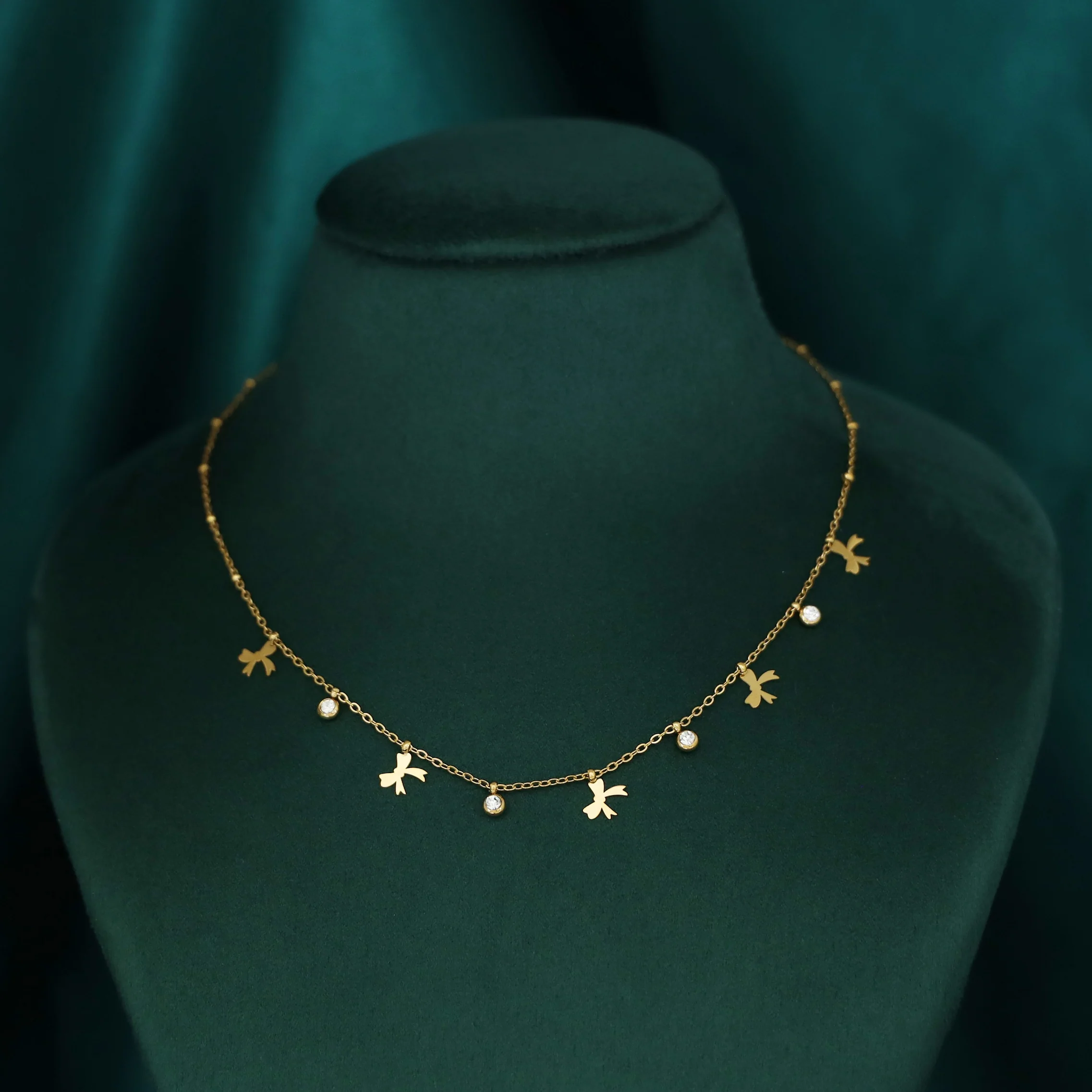 Mavis Ribbon Mini Glossy Neckpiece - Image 2