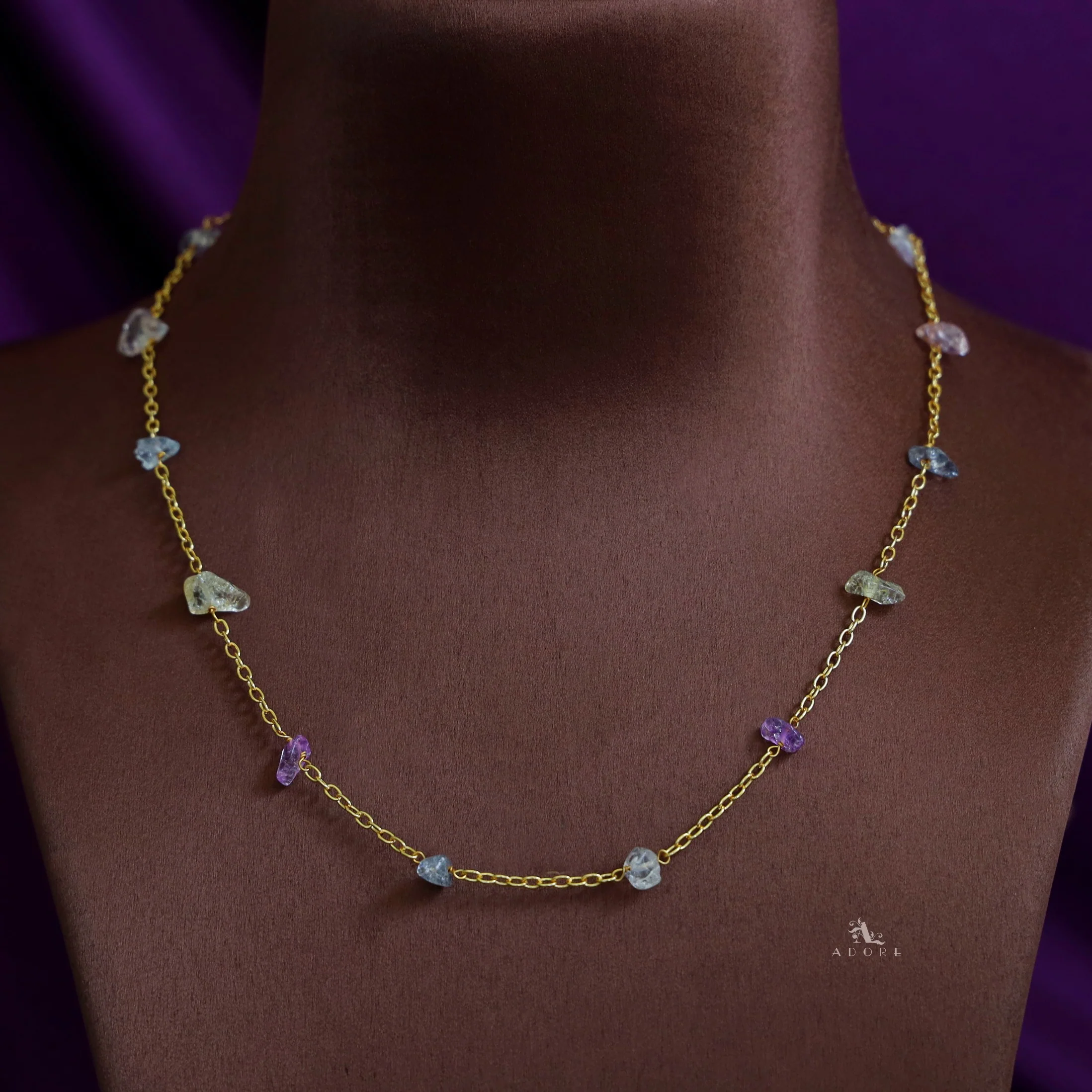 Mawar 12 Stone Short Neckpiece - Image 13