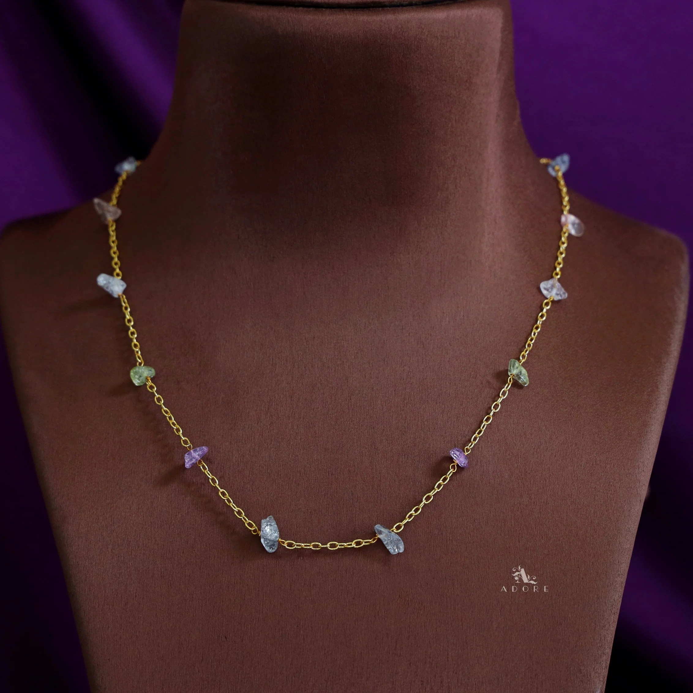 Mawar 12 Stone Short Neckpiece - Image 14