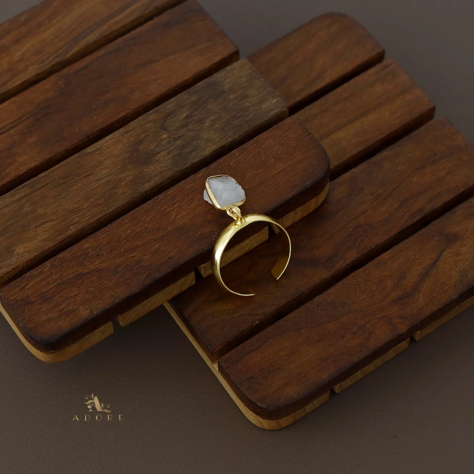 Mawar Hanging Raw Stone Ring - Image 10