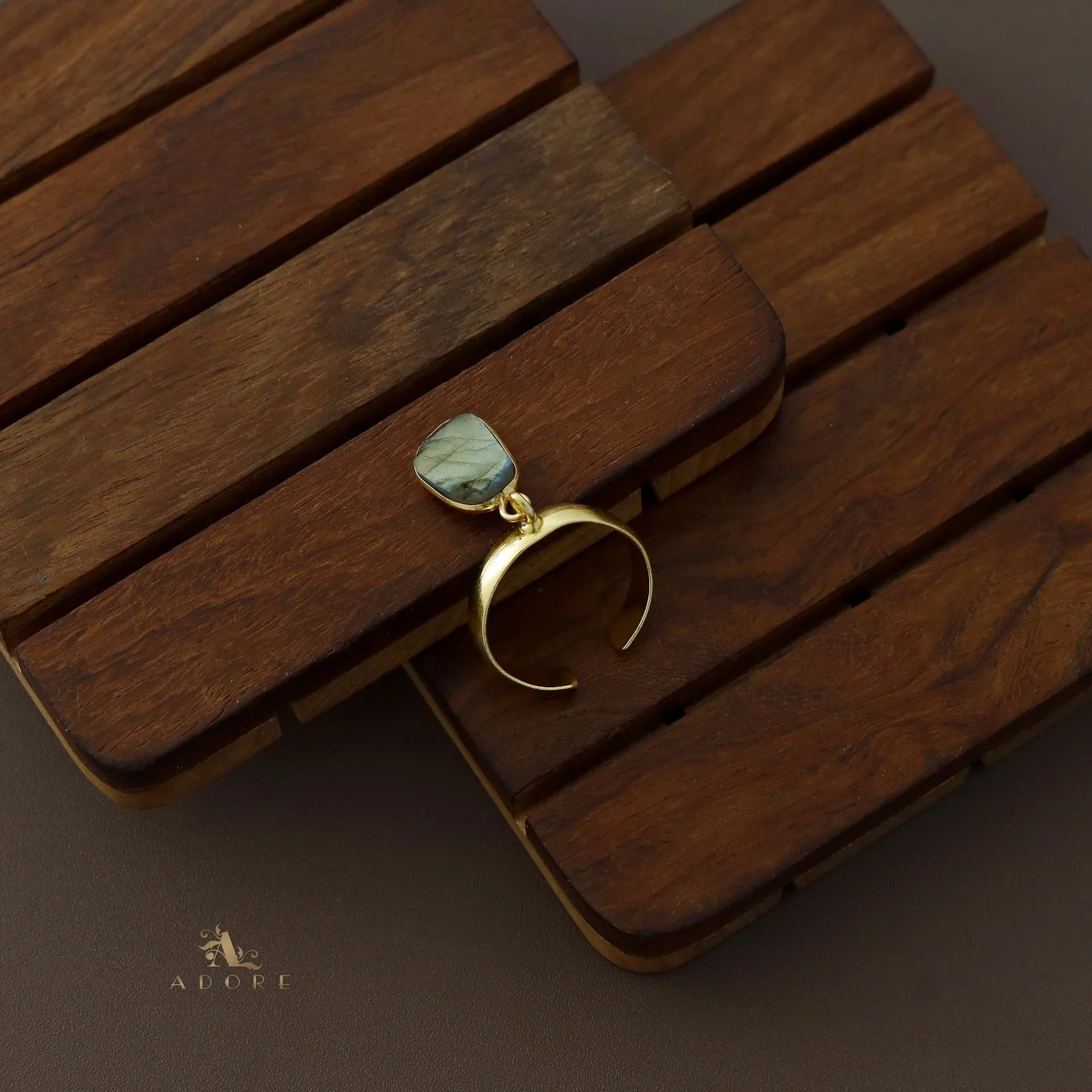 Mawar Hanging Raw Stone Ring - Image 11