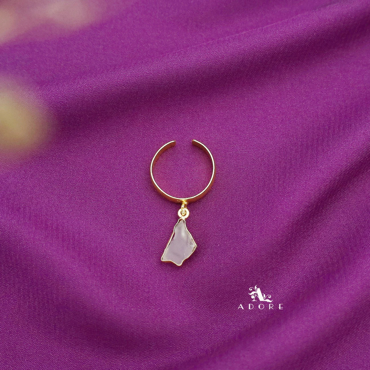 Mawar Hanging Raw Stone Ring - Image 12
