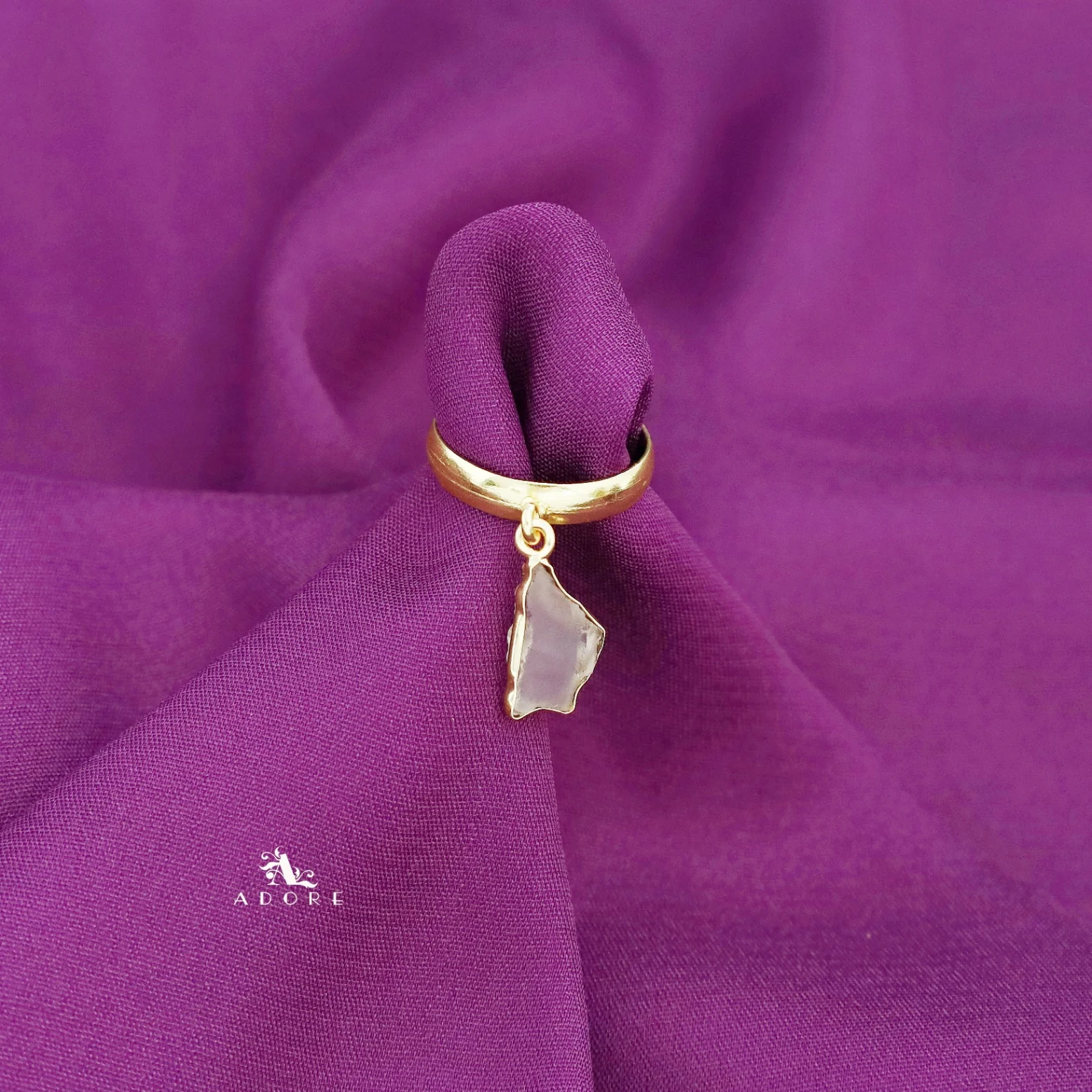 Mawar Hanging Raw Stone Ring - Image 13