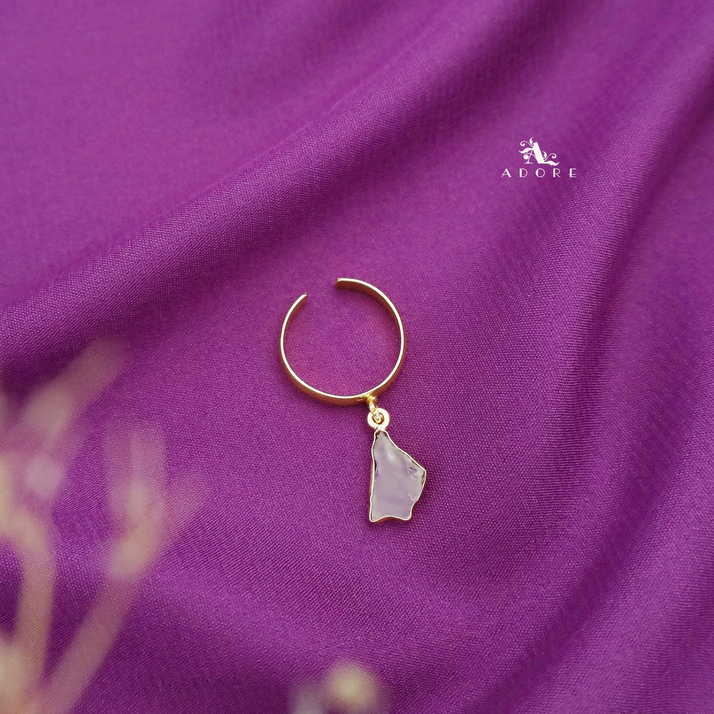 Mawar Hanging Raw Stone Ring - Image 14