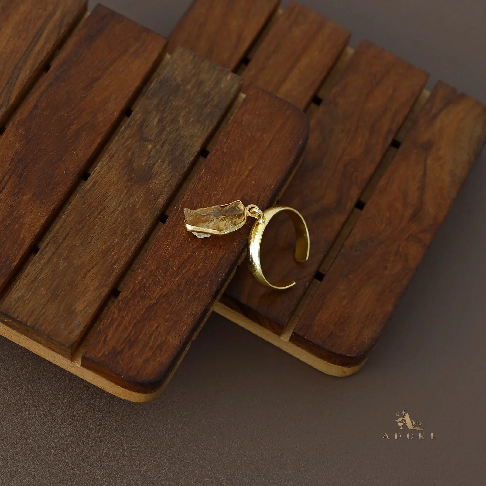 Mawar Hanging Raw Stone Ring - Image 7