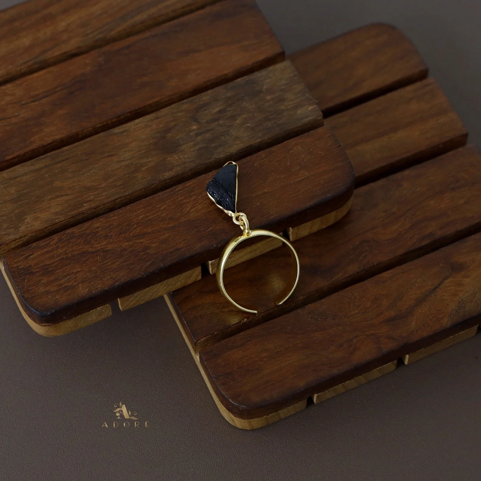 Mawar Hanging Raw Stone Ring - Image 8