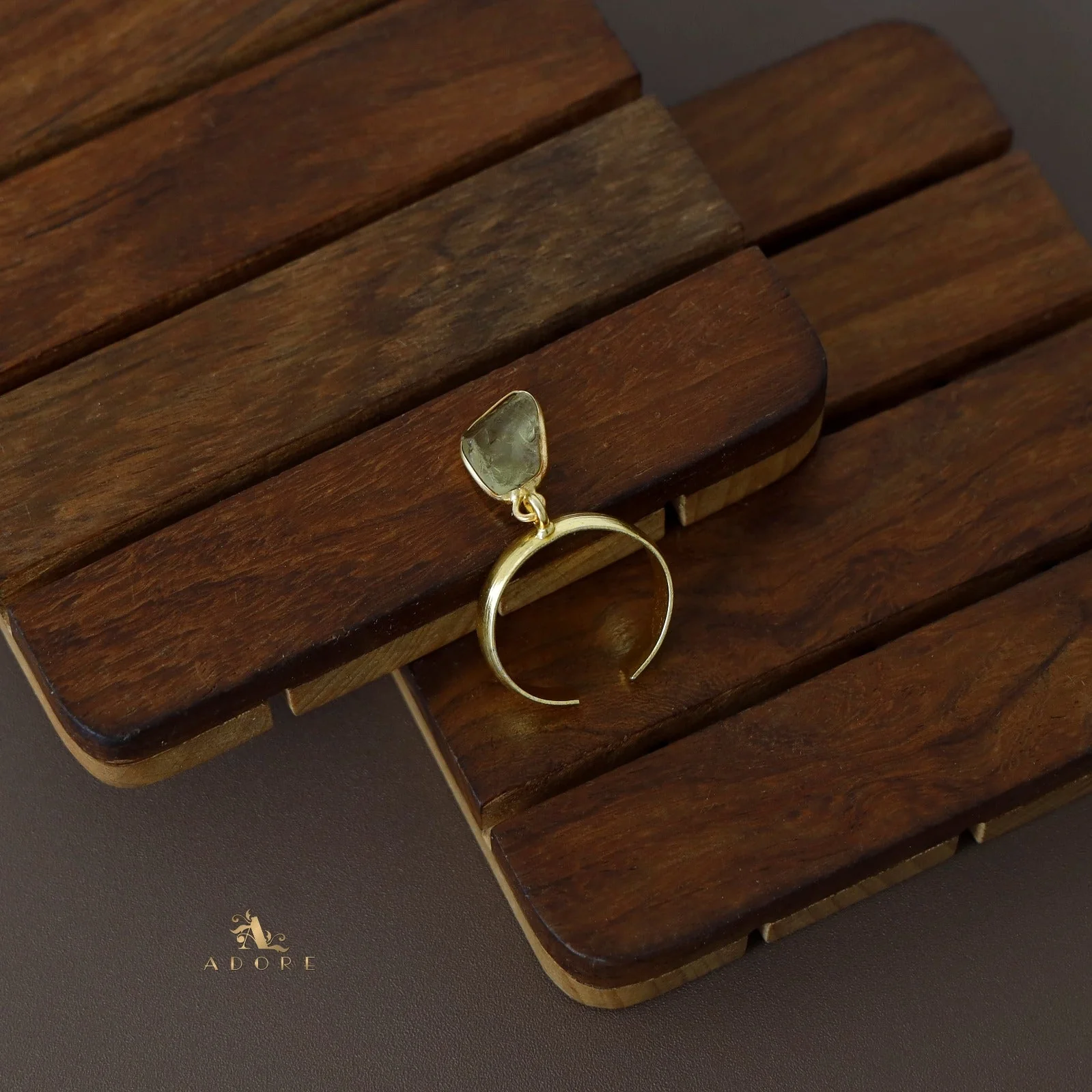 Mawar Hanging Raw Stone Ring - Image 9