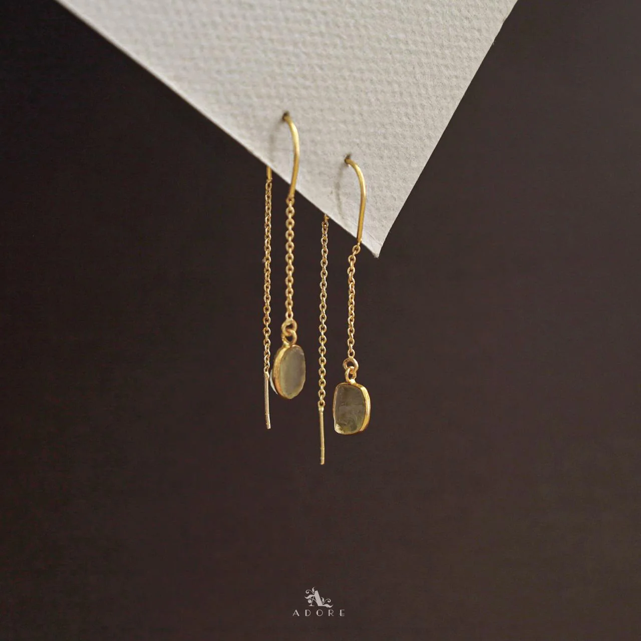 Mawar Raw Stone Needle and Thread Earring - Image 11