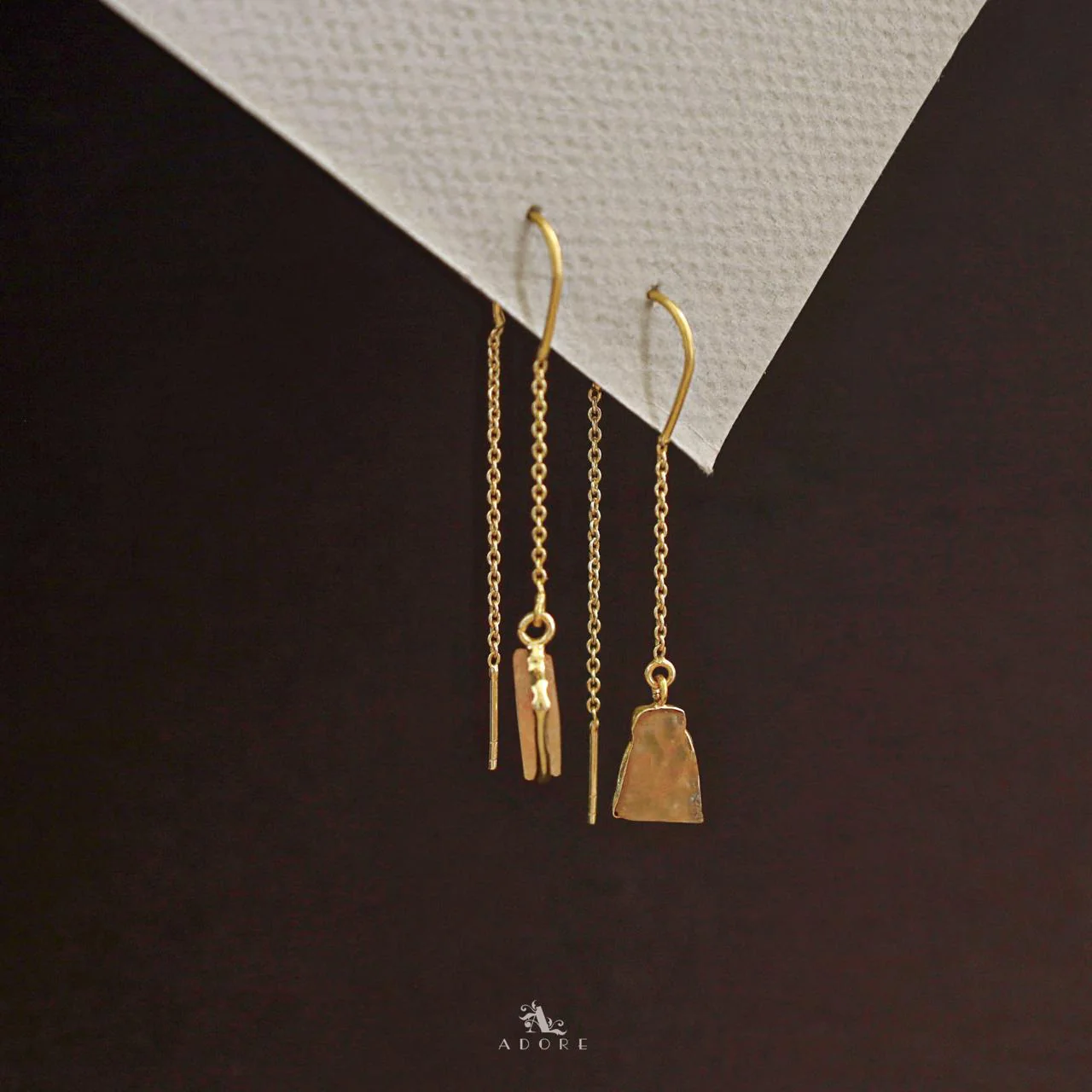 Mawar Raw Stone Needle and Thread Earring - Image 12