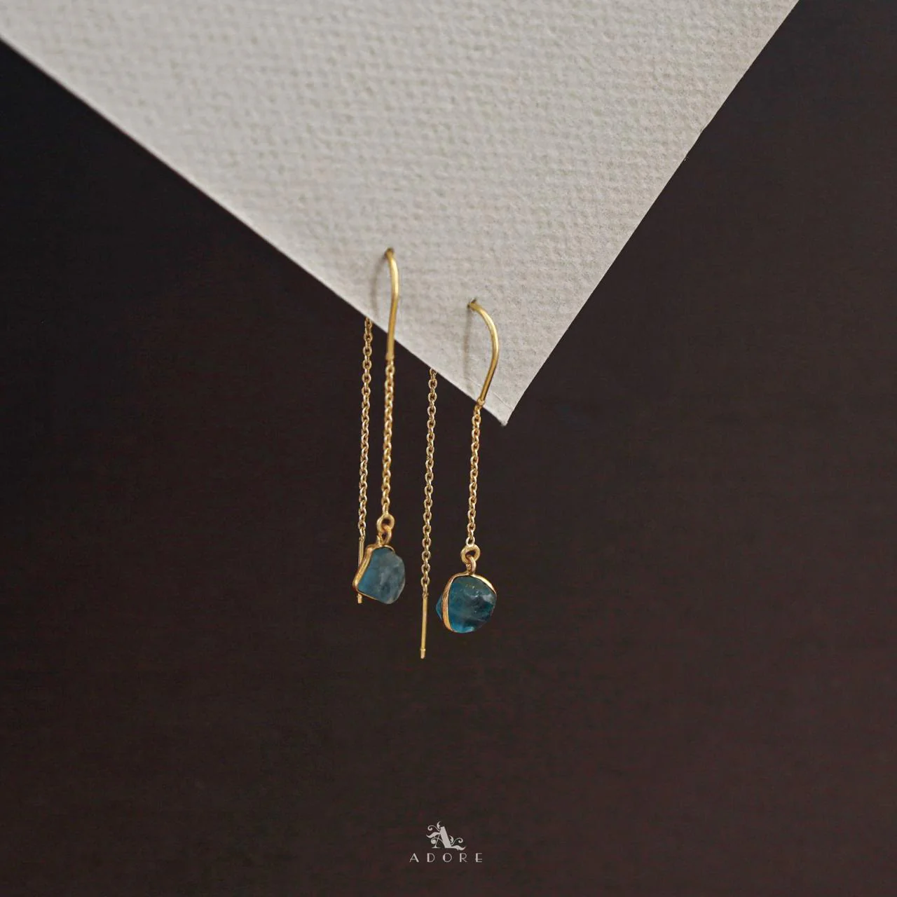 Mawar Raw Stone Needle and Thread Earring - Image 13